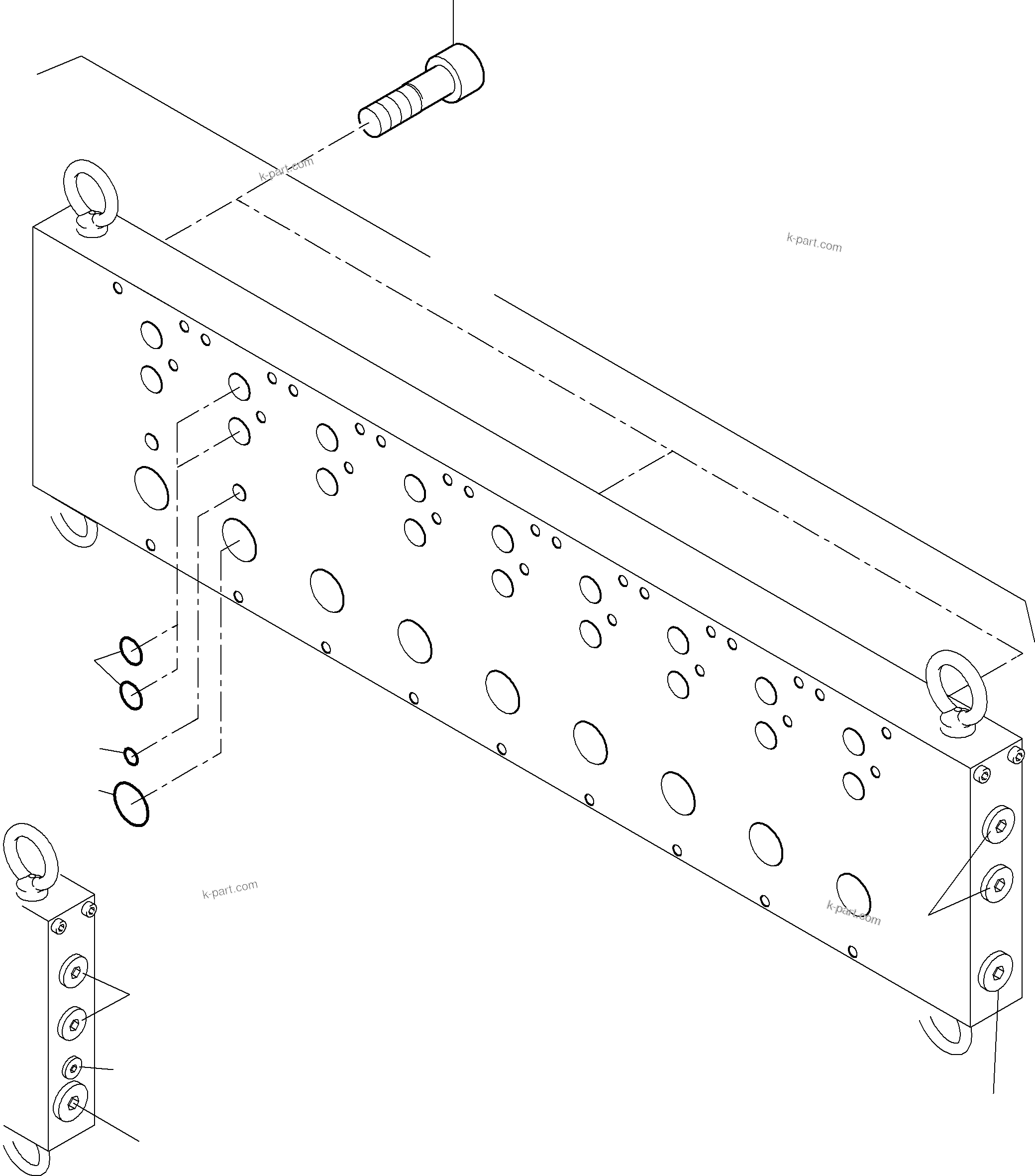 Komatsu parts book diagram for PC4000-6E S/N 08206: BASE PLATE