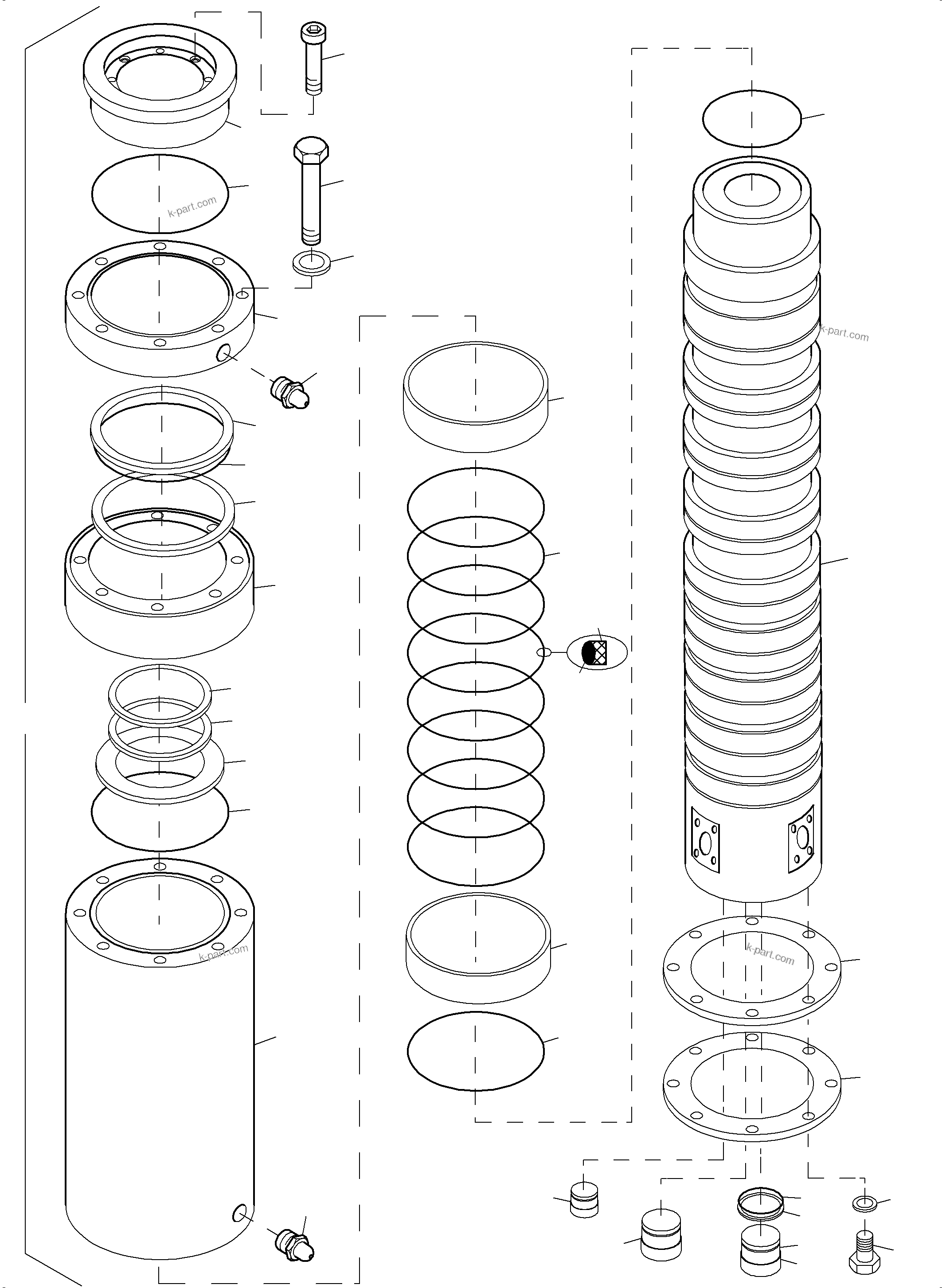 Komatsu parts book diagram for PC4000-6E S/N 08206: ROTARY JOINT