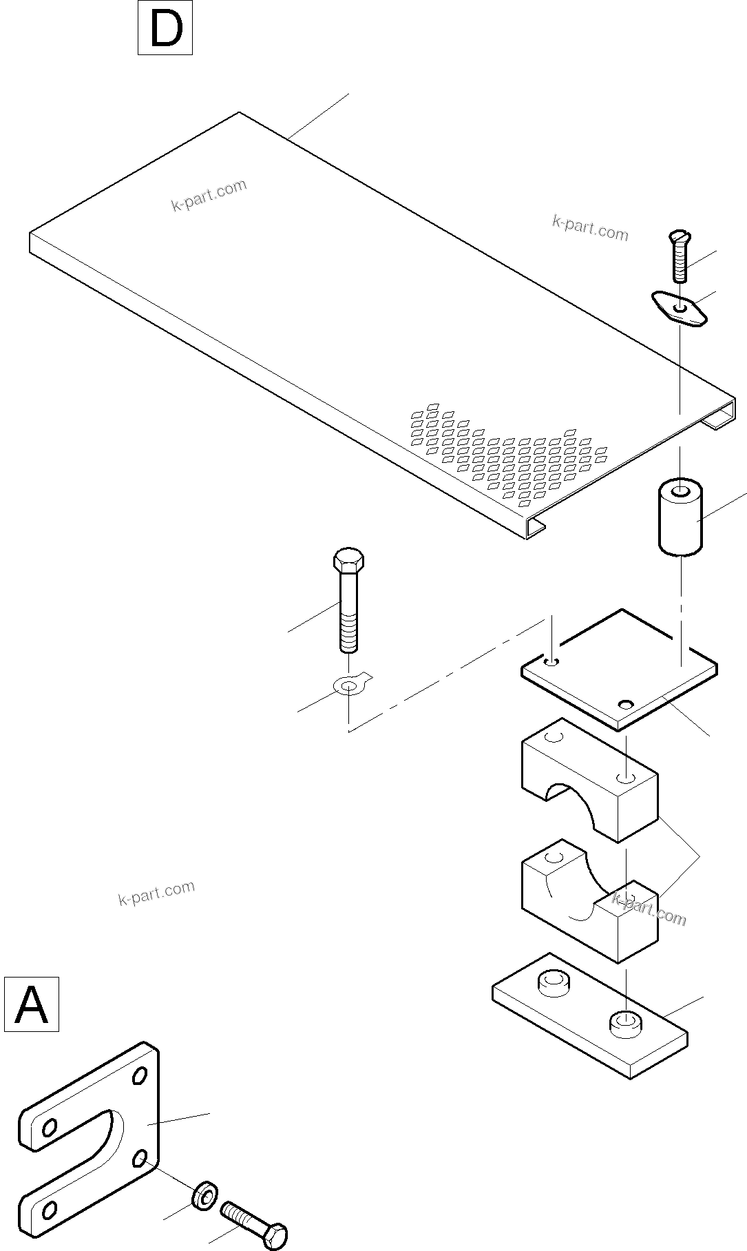 Komatsu parts book diagram for PC4000-6E S/N 08206: LADDER - BULLCLAM BUCKET BOOM 7,15M