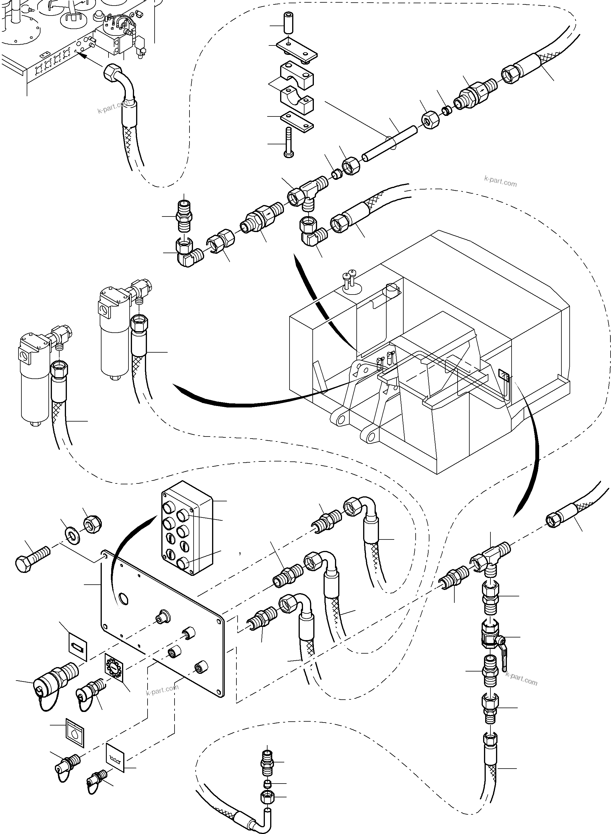 Komatsu parts book diagram for PC4000-6E S/N 08206: REFUELING EQUIPMENT