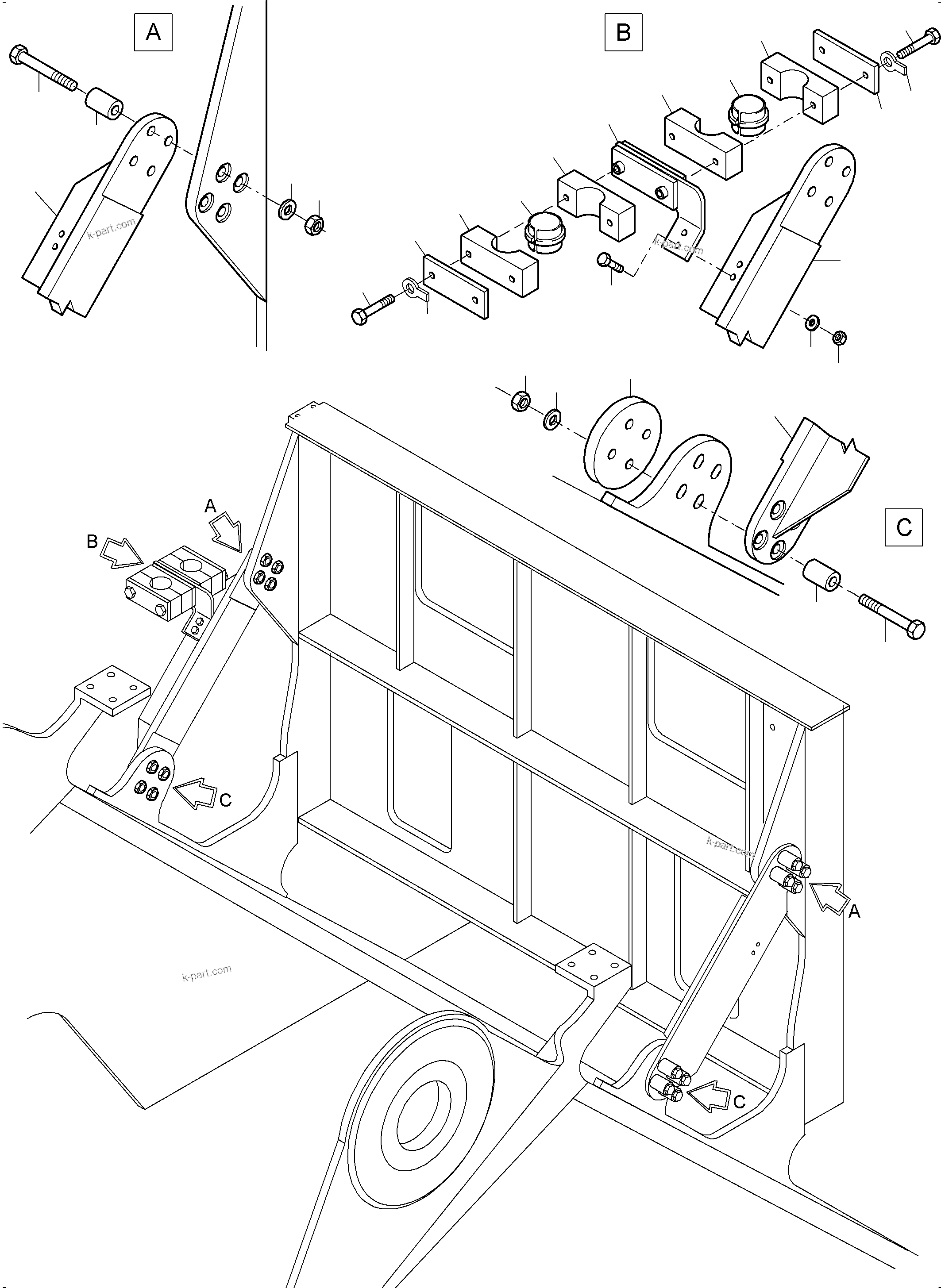 Komatsu parts book diagram for PC4000-6E S/N 08206: MODIFICATION SUPPORT CONTROL UNIT