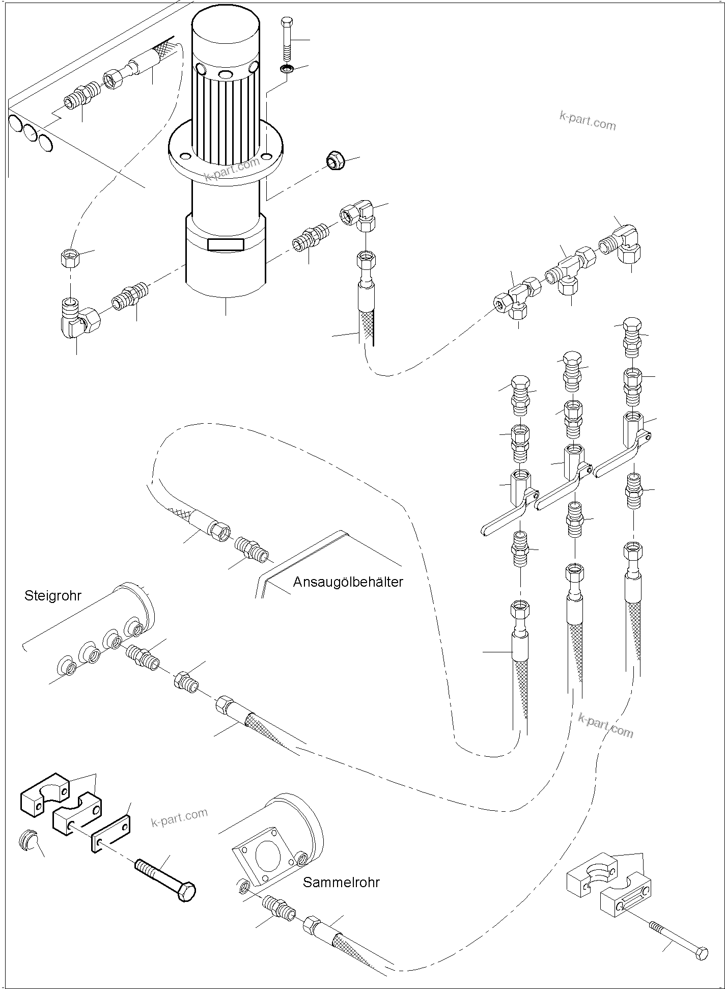Komatsu parts book diagram for PC4000-6E S/N 08206: TRANSFUSING PUMP, MOUNTING