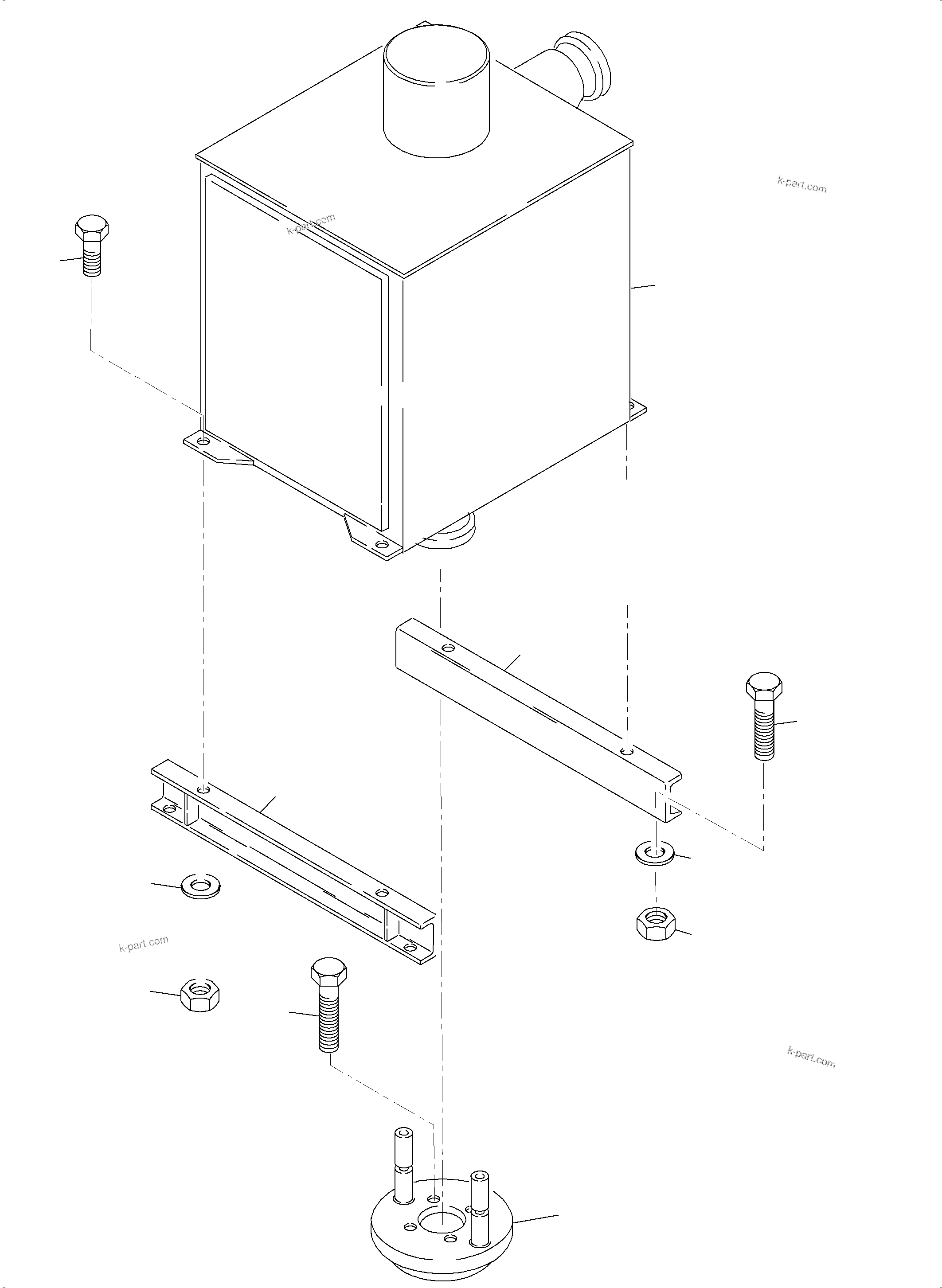 Komatsu parts book diagram for PC4000-6E S/N 08206: SLIP RING MOUNTING
