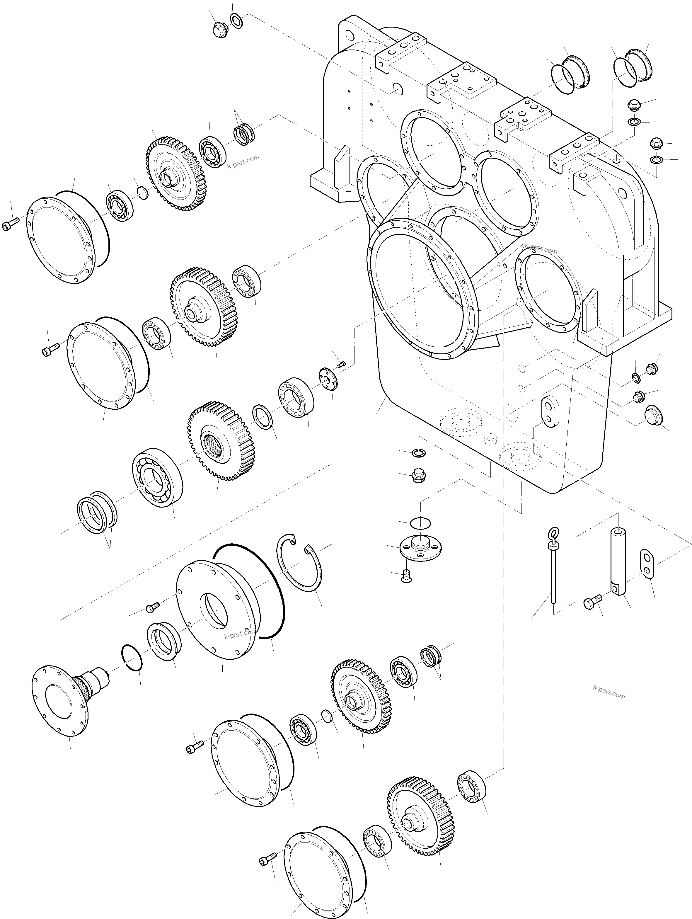 Komatsu parts book diagram for PC4000-6 S/N 08210: PUMP DISTRIBUTOR GEAR