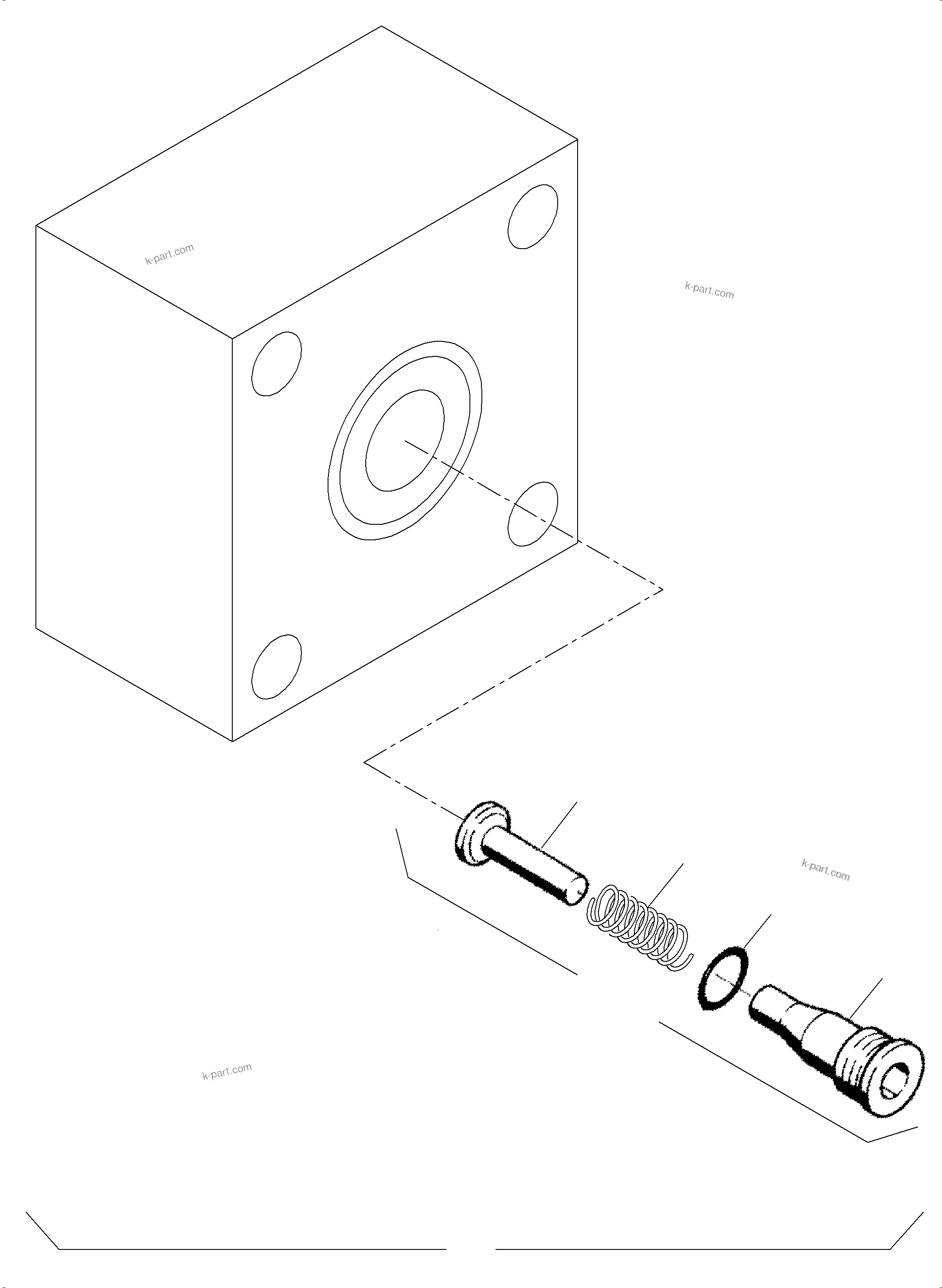Komatsu parts book diagram for PC4000-6 S/N 08210: ANTICAVITATION VALVE