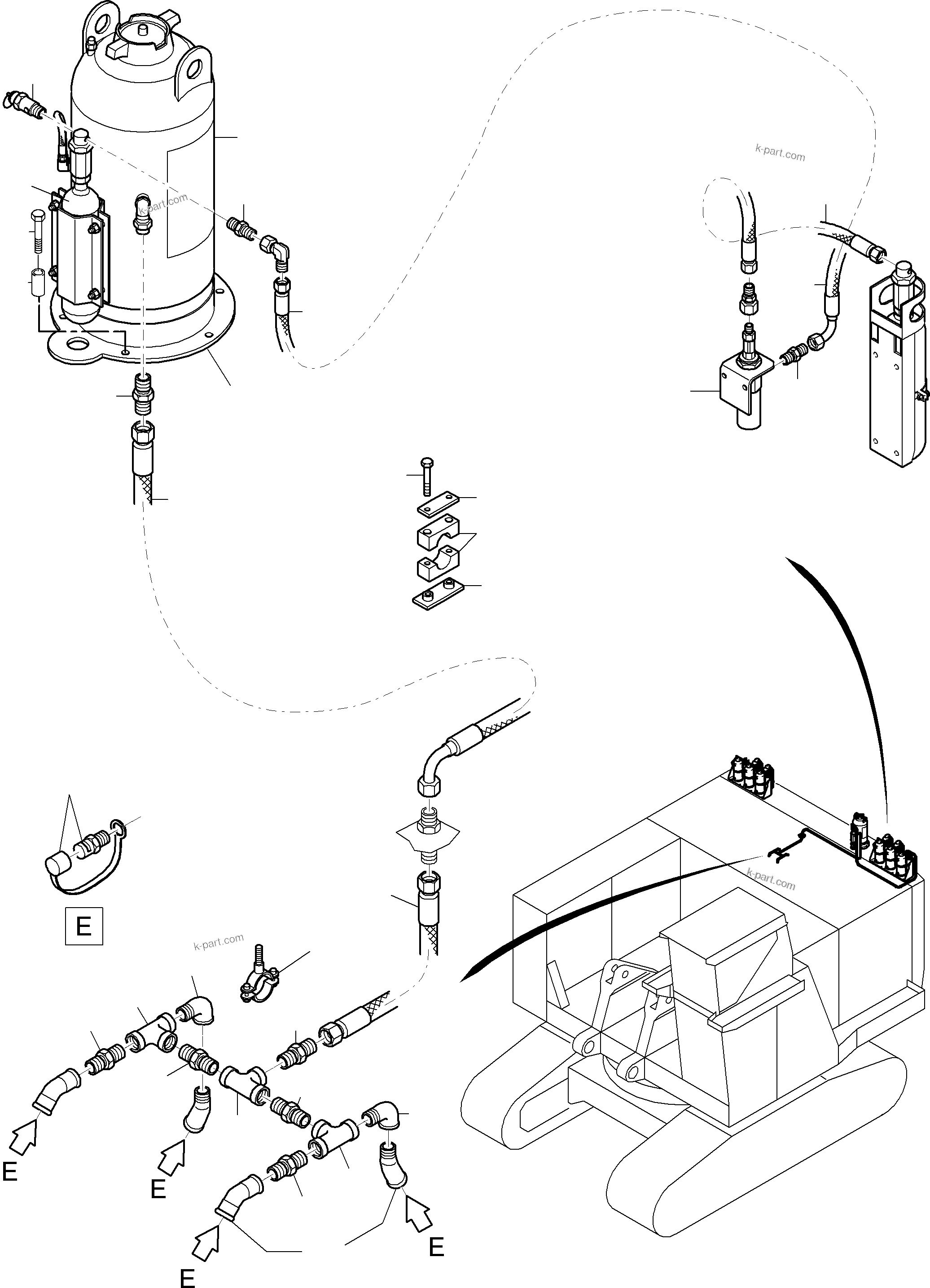 Komatsu parts book diagram for PC4000-6 S/N 08210: FIRE EXTINGUISHING EQUIPMENT