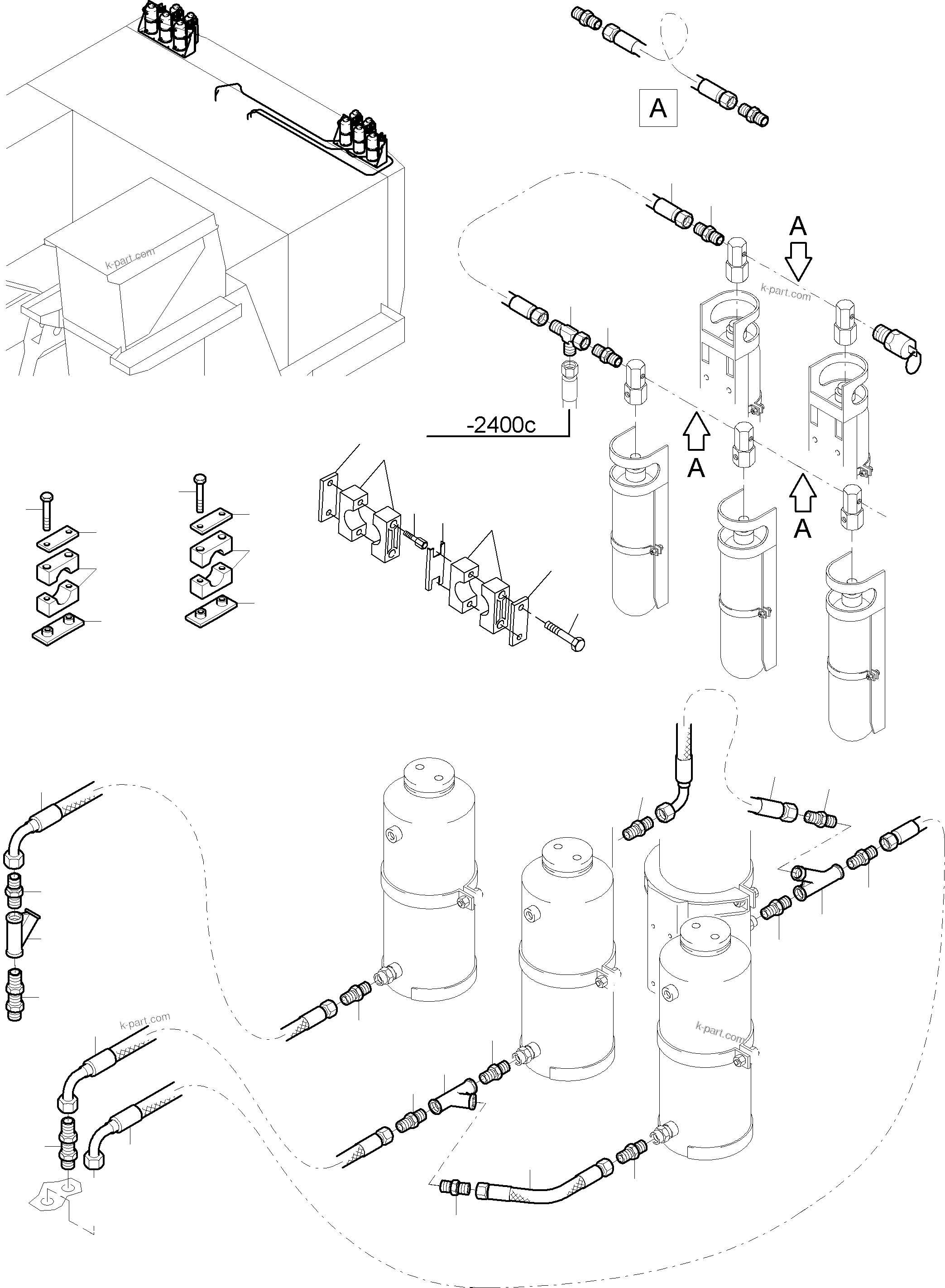 Komatsu parts book diagram for PC4000-6 S/N 08210: FIRE EXTINGUISHING EQUIPMENT