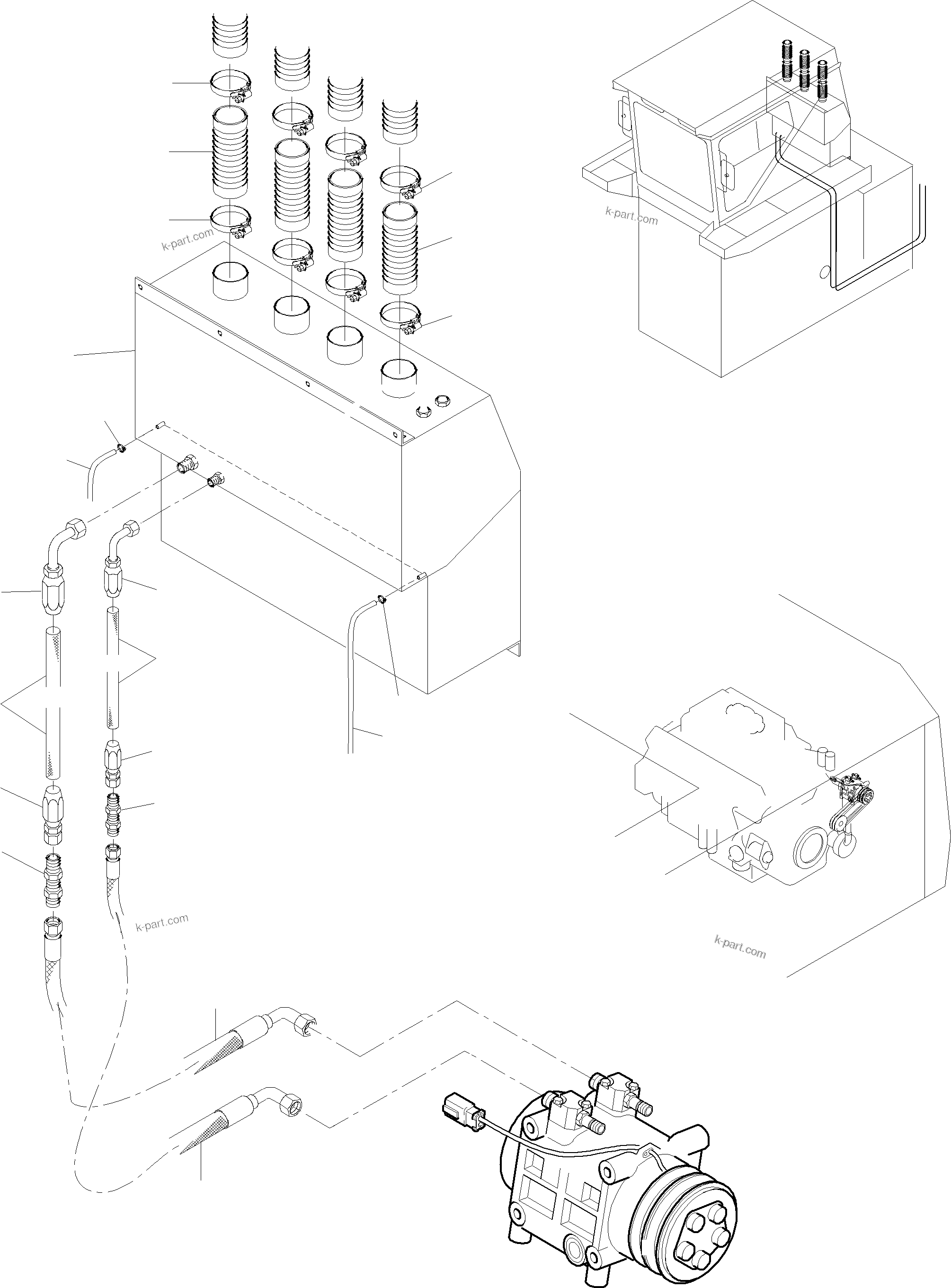 Komatsu parts book diagram for PC4000-6 S/N 08210: AIR CONDITION ARR.