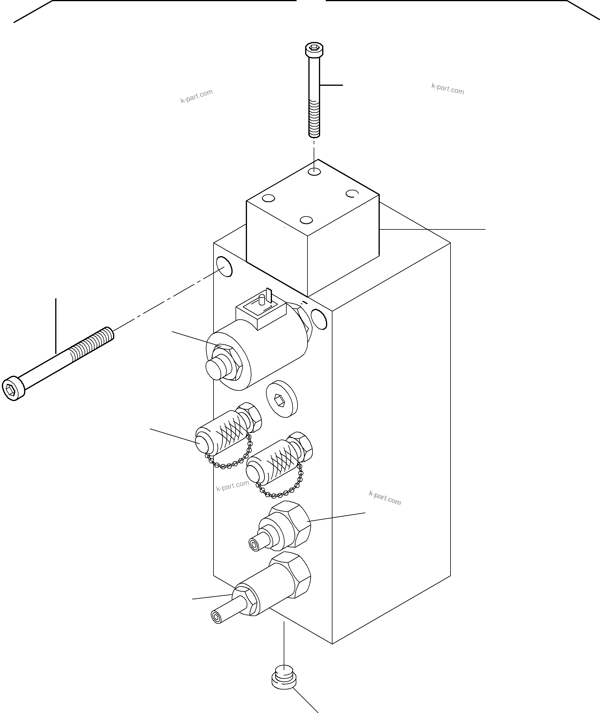 Komatsu parts book diagram for PC4000-6 S/N 08210: VALVE - TRAVELLING GEAR