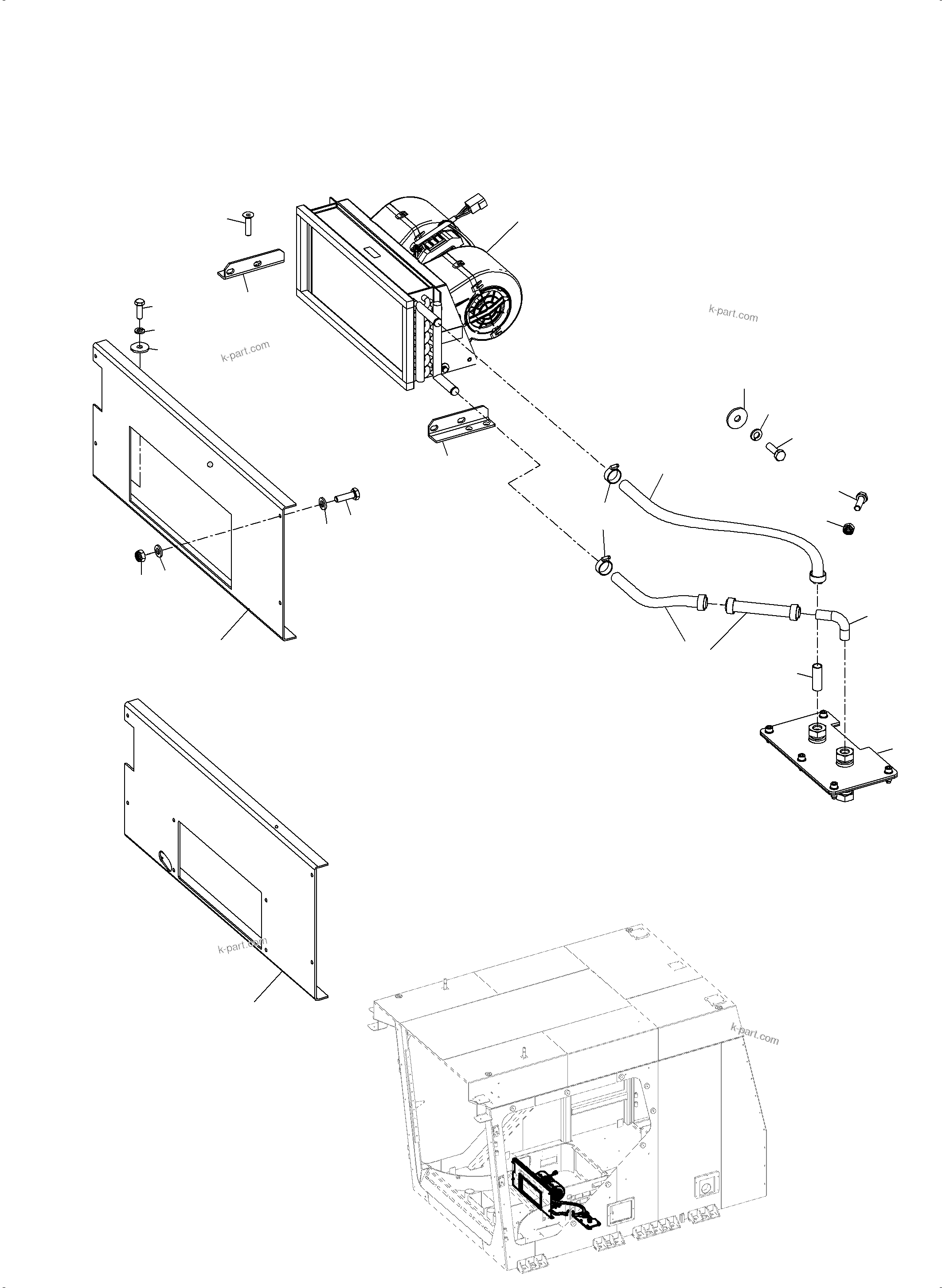 Komatsu parts book diagram for PC4000-6 S/N 08210: OPERATOR'S CAB PART 2