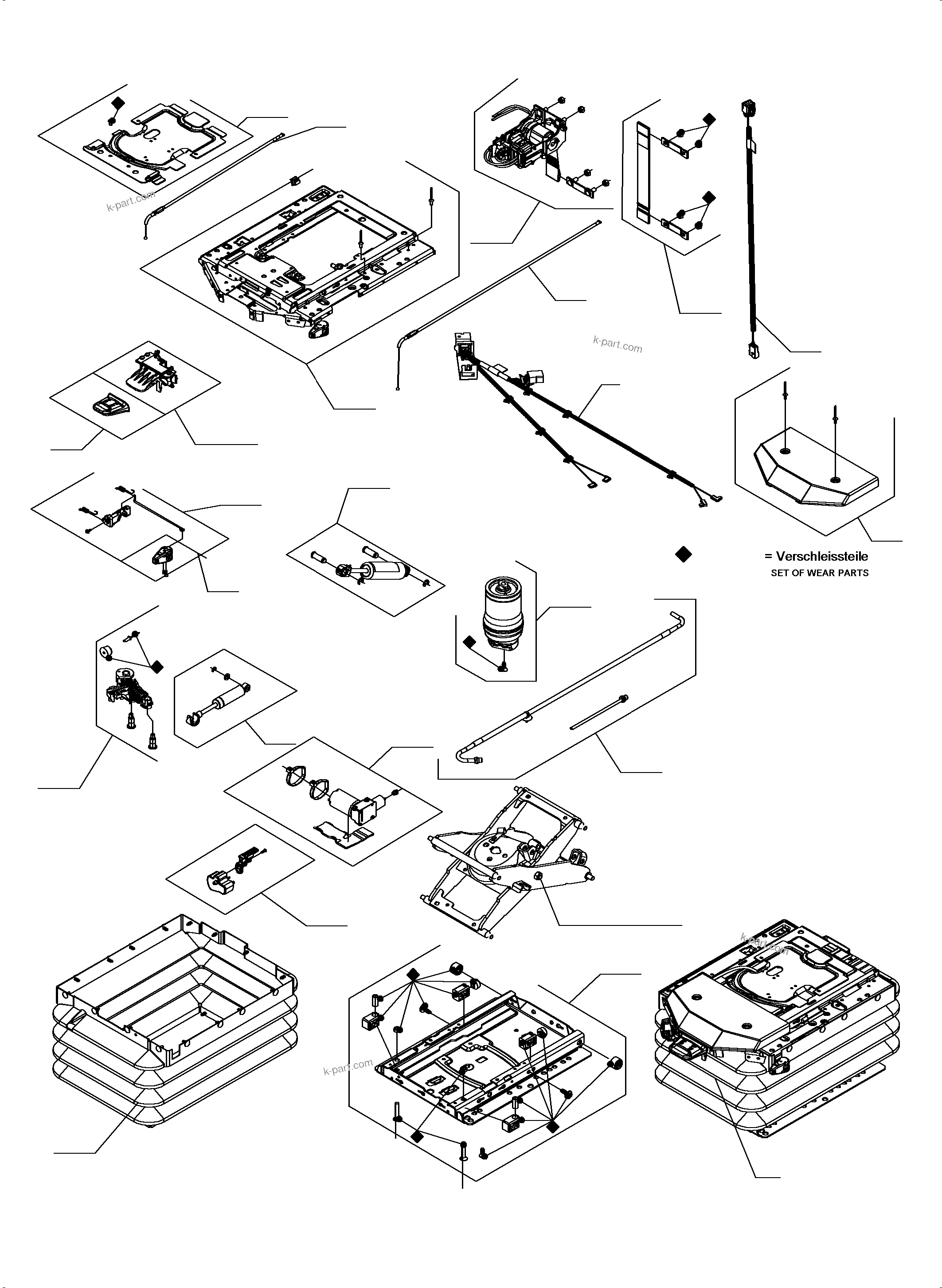 Komatsu parts book diagram for PC4000-6 S/N 08210: OPERATOR'S SEAT