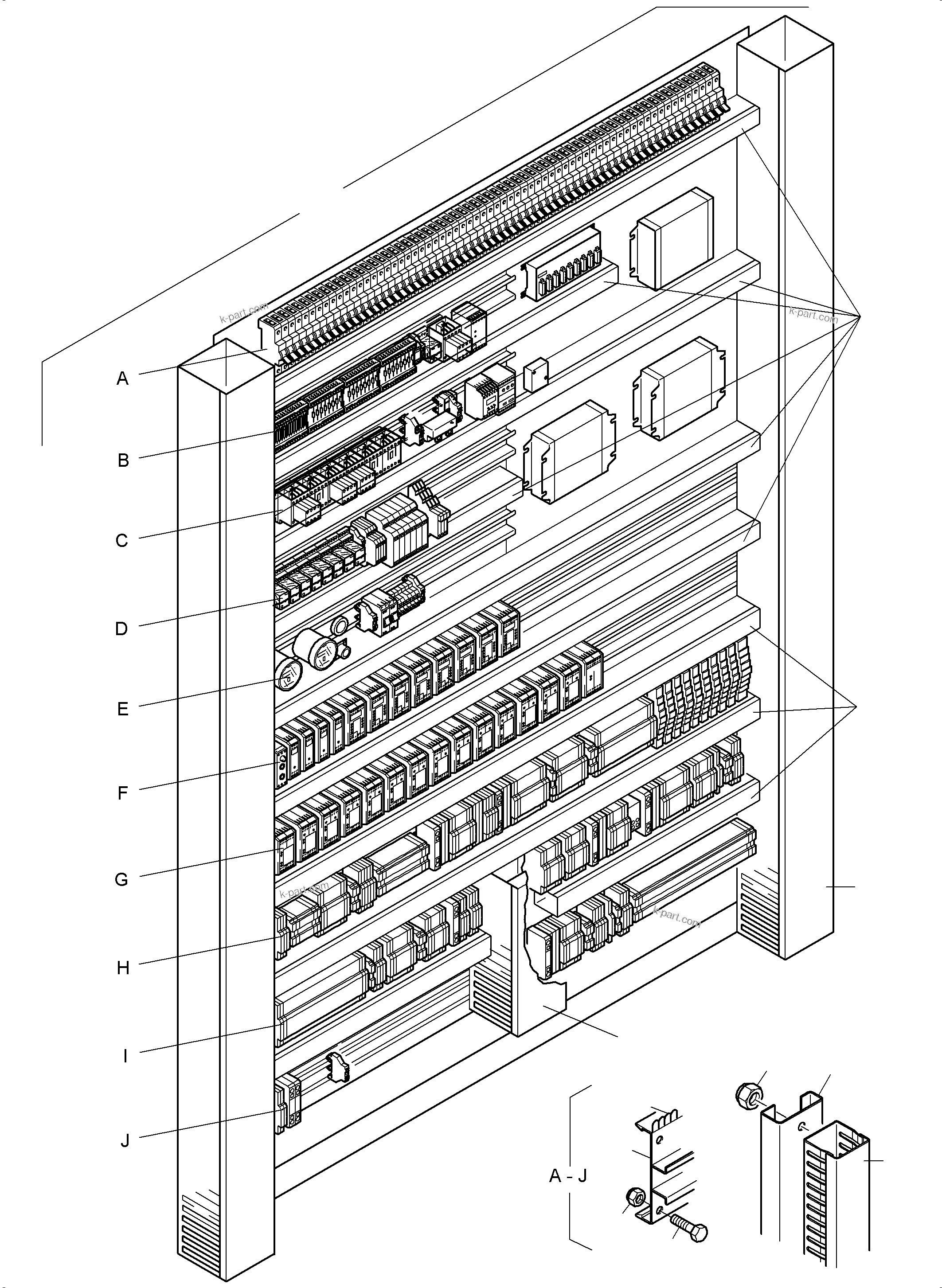 Komatsu parts book diagram for PC4000-6 S/N 08210: SWITCH FRAMING X2