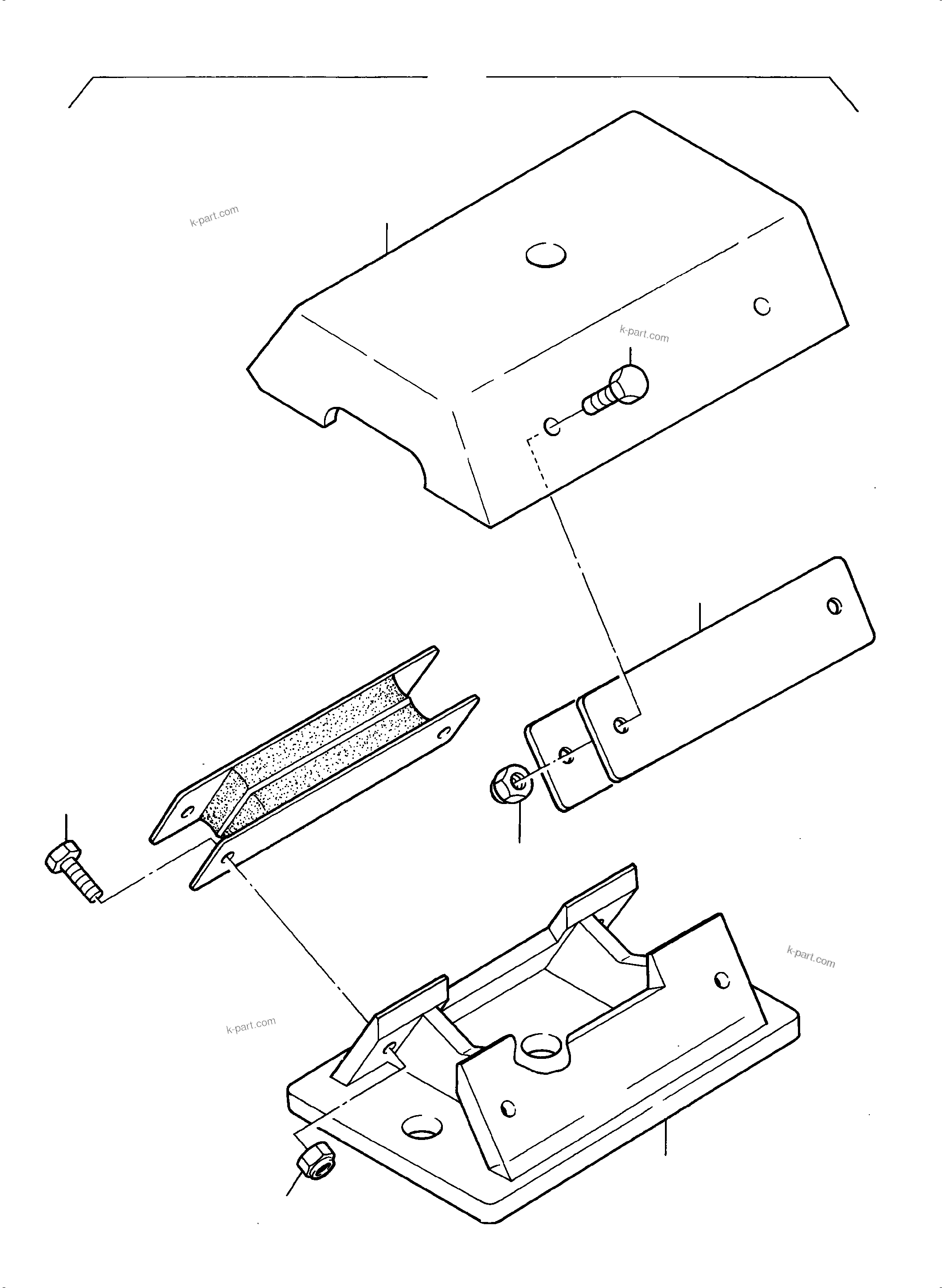 Komatsu parts book diagram for PC4000-6 S/N 08237: ENGINE MOUNTING