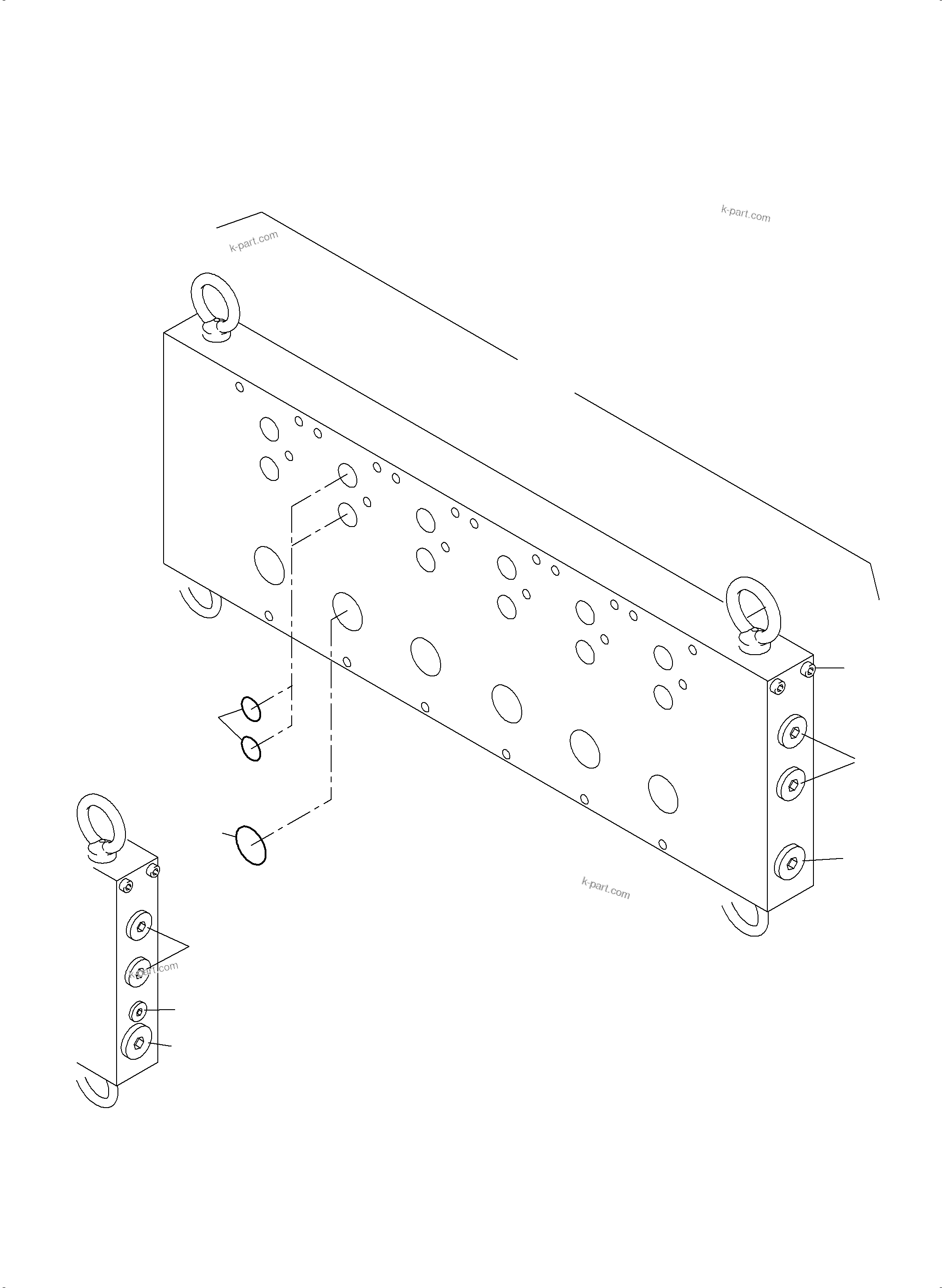 Komatsu parts book diagram for PC4000-6 S/N 08237: BASE PLATE