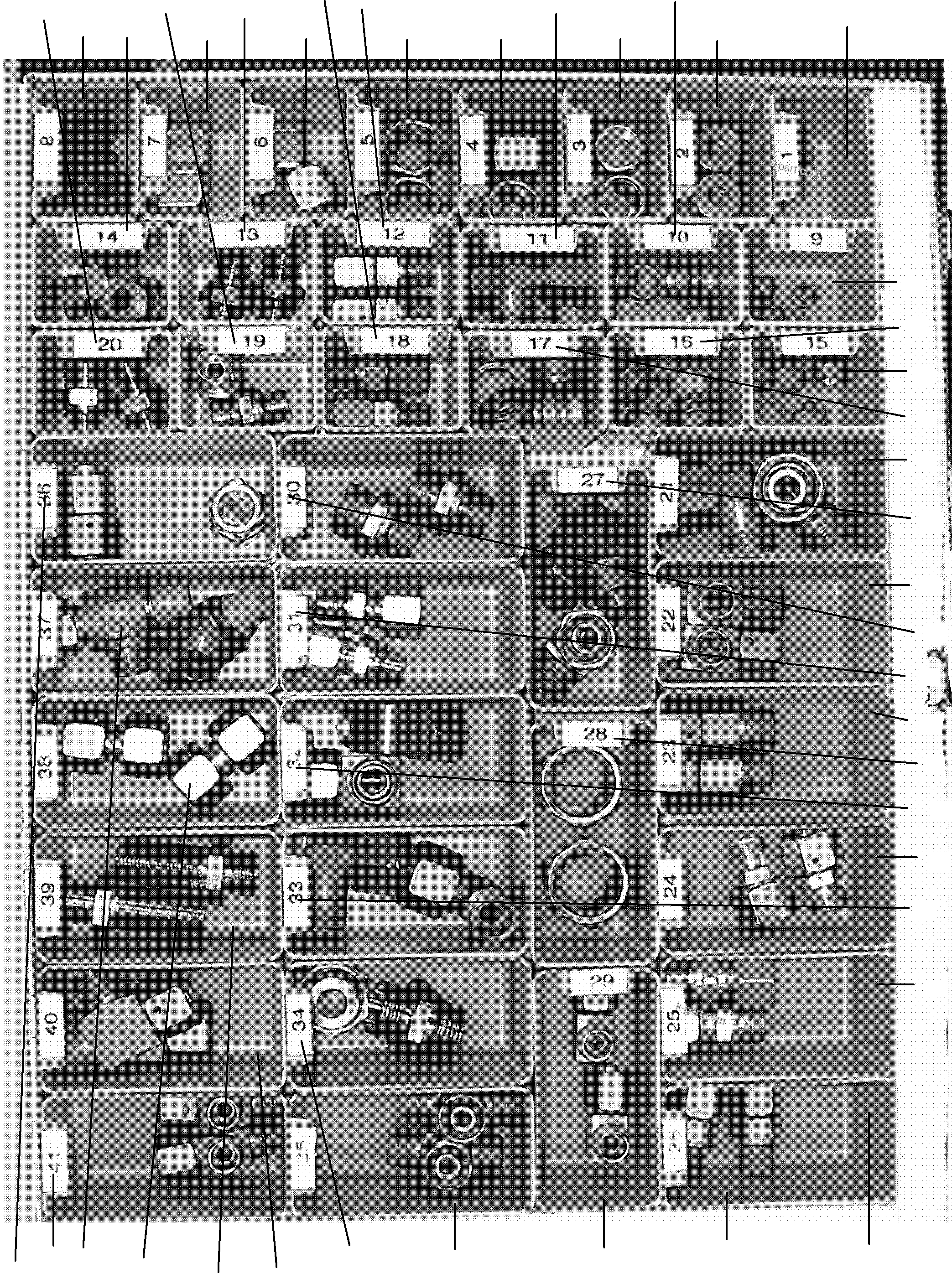 Komatsu parts book diagram for PC4000-6 S/N 08237: UNION KIT
