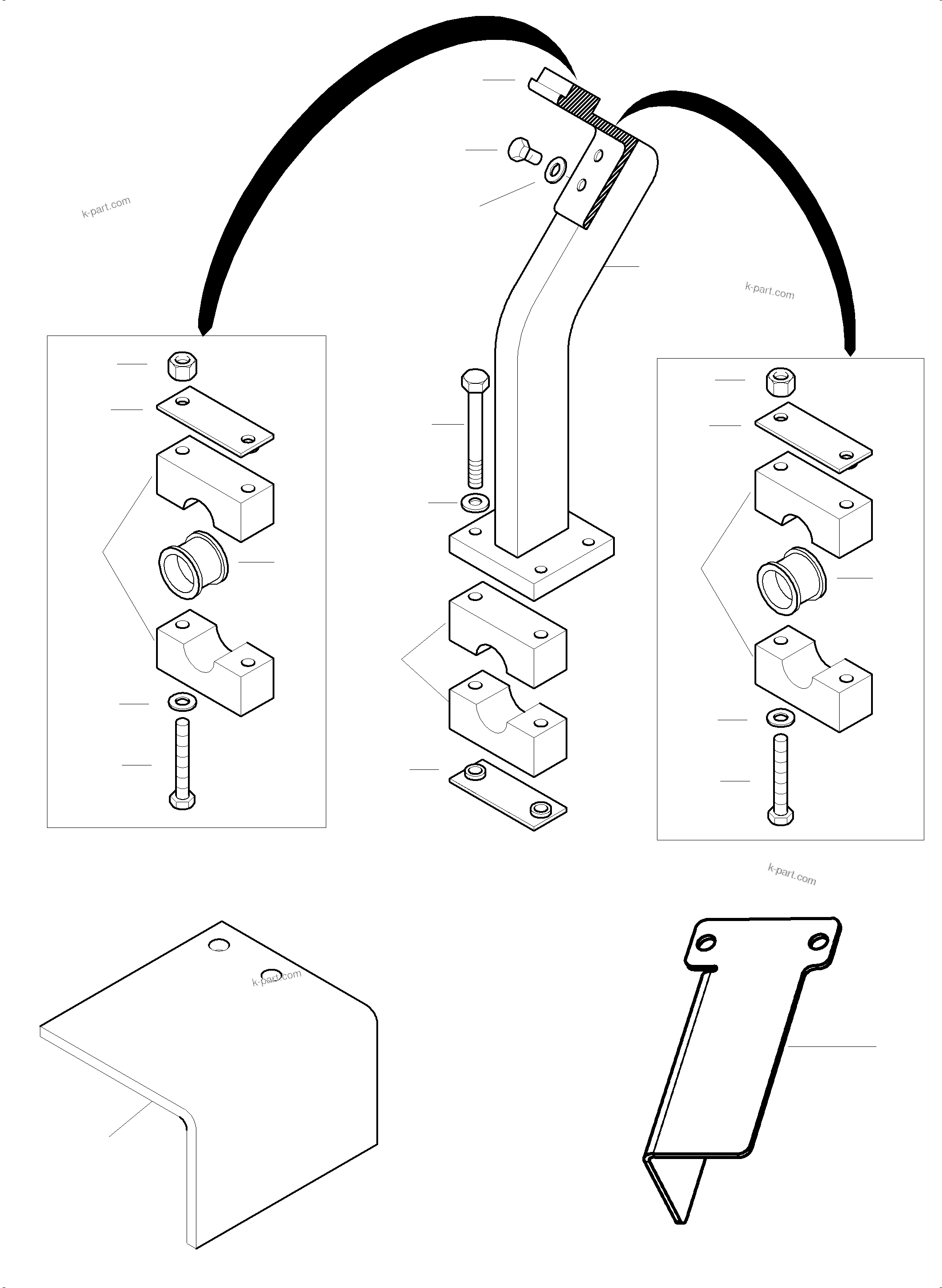Komatsu parts book diagram for PC4000-6 S/N 08237: BOOM BACKHOE EQUIPMENT 9,75 M