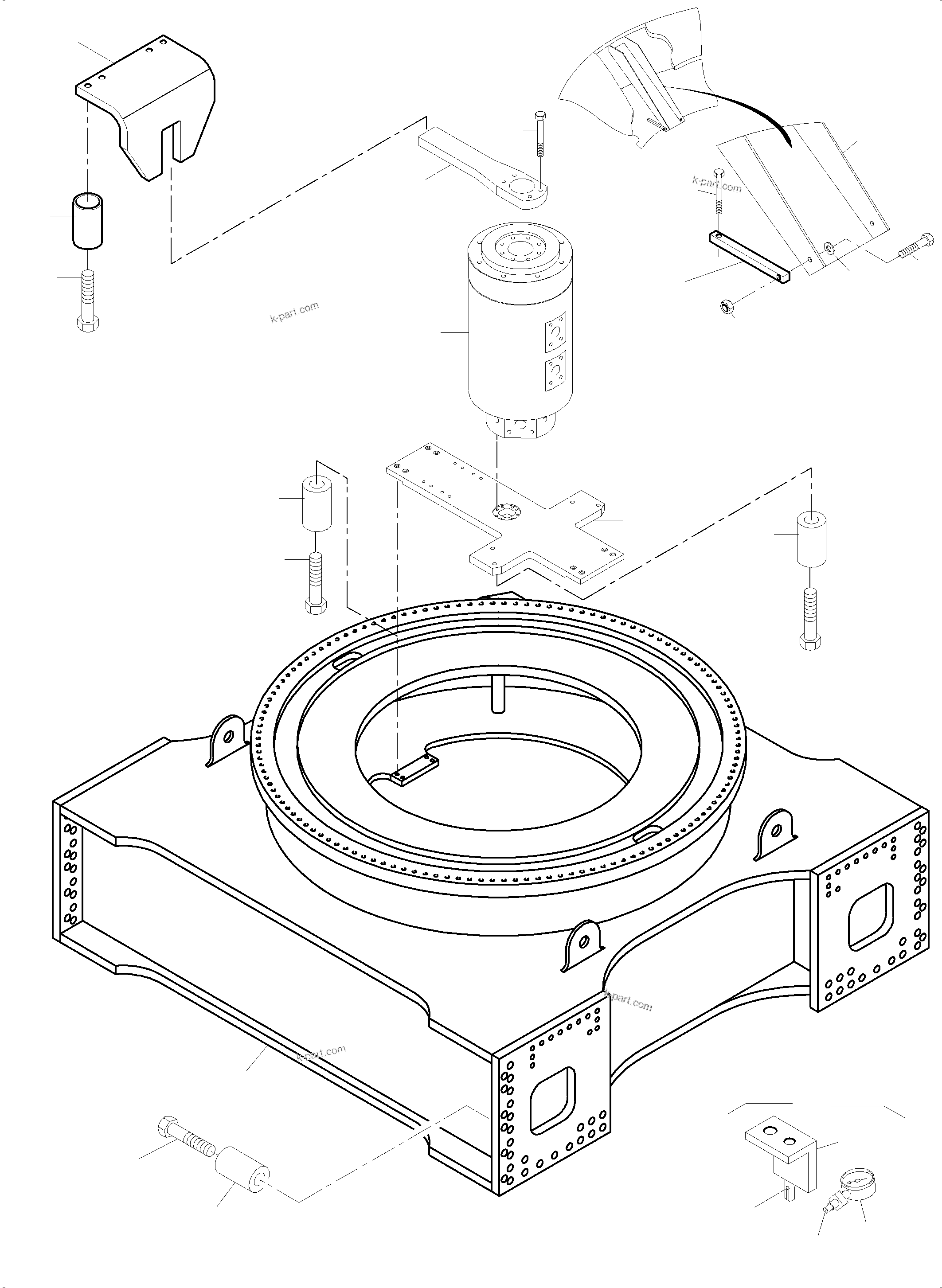 Komatsu parts book diagram for PC4000-6 S/N 08237: CARBODY