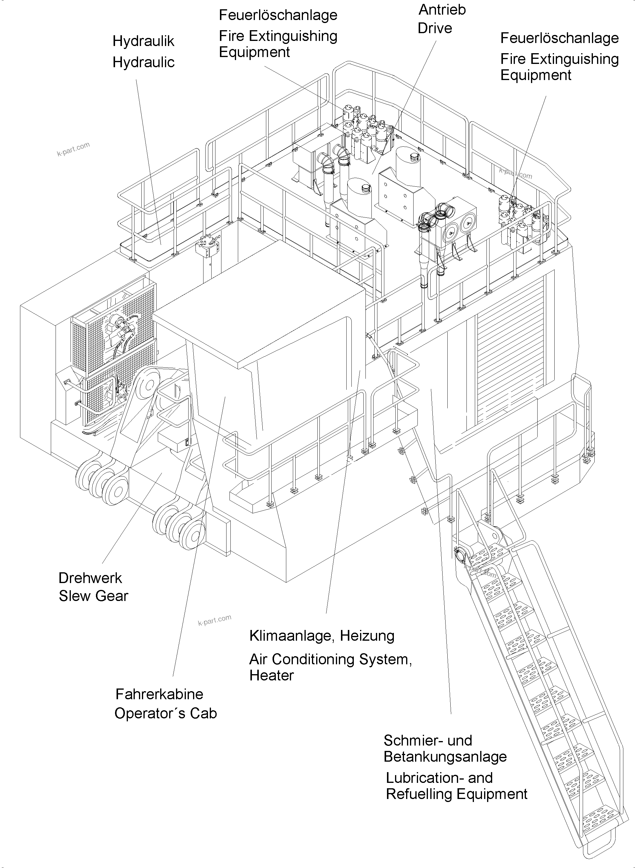 Komatsu parts book diagram for PC4000-6 S/N 08237: 