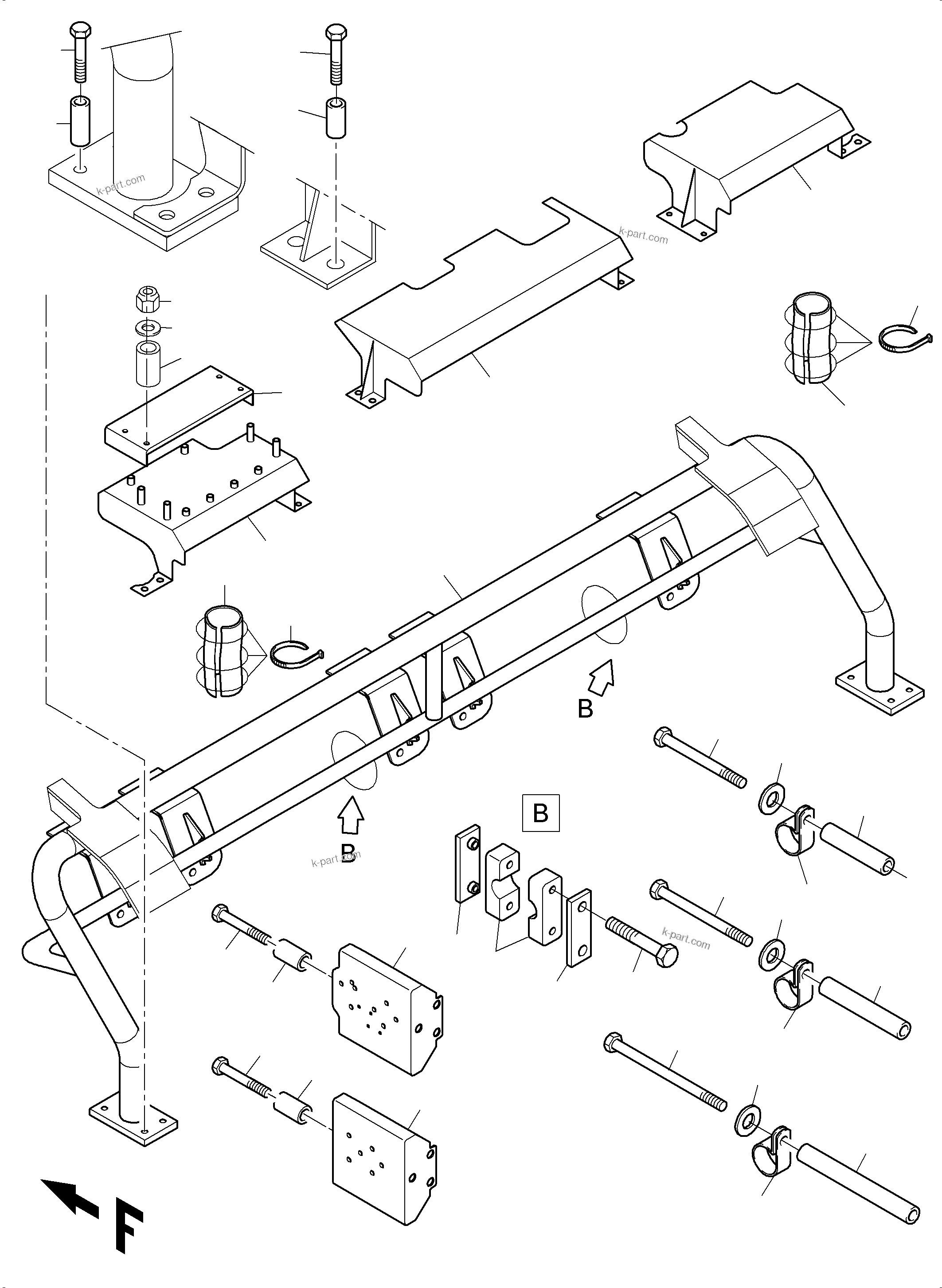 Komatsu parts book diagram for PC4000-6 S/N 08237: REMOTE CONTROL ARR.