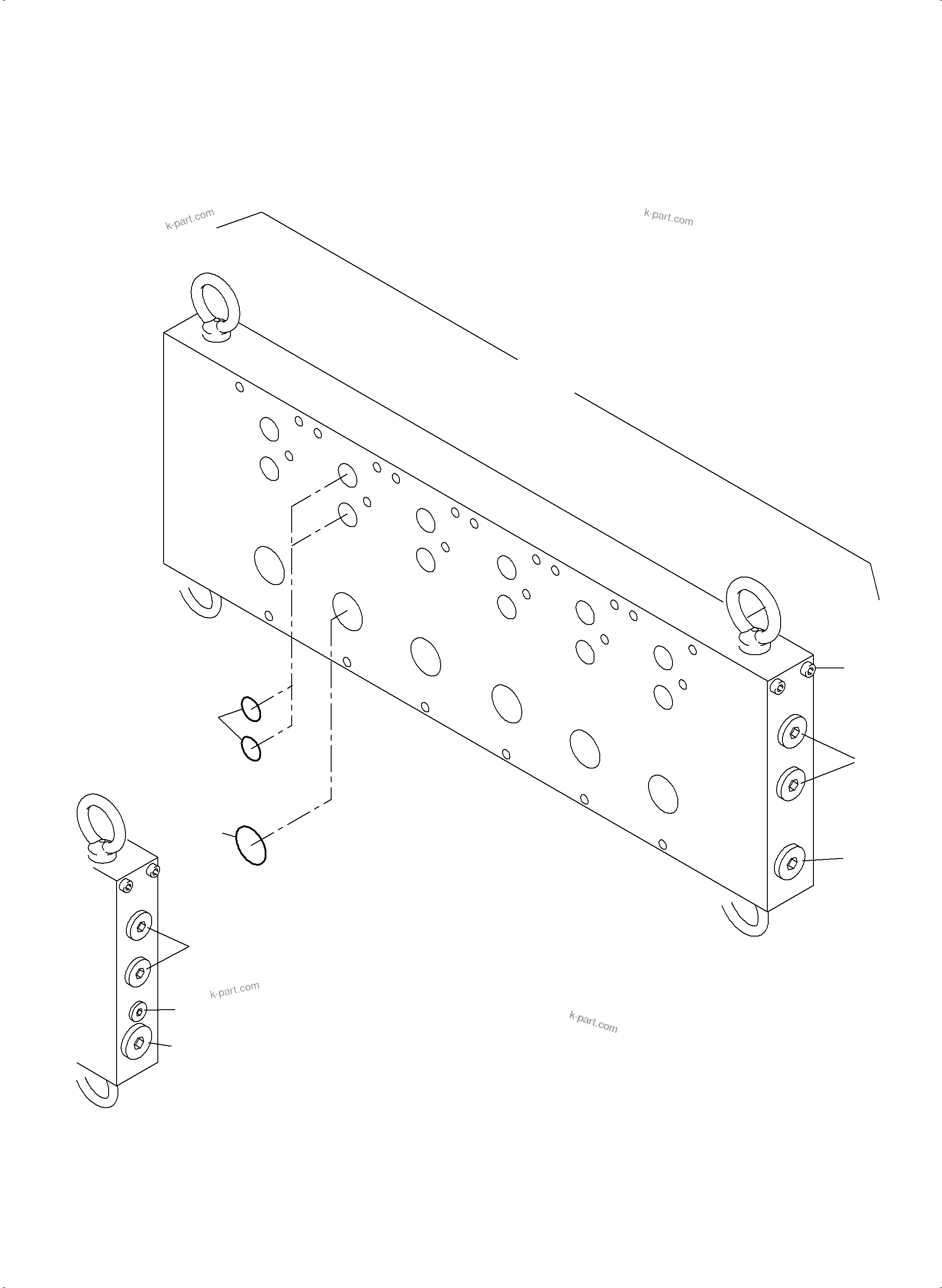 Komatsu parts book diagram for PC4000-6 S/N 08239: BASE PLATE
