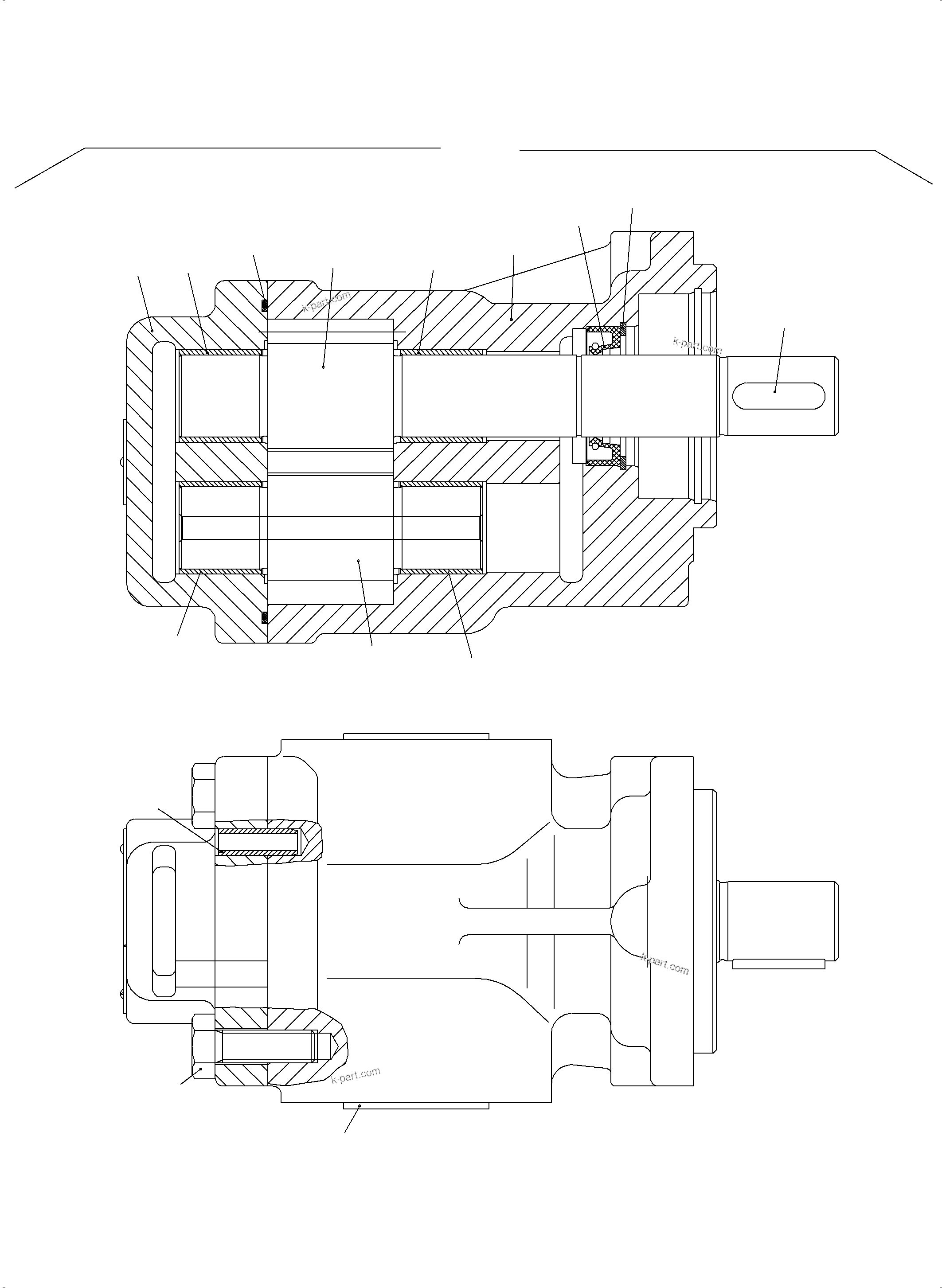Komatsu parts book diagram for PC4000-6 S/N 08239: GEAR PUMP UNIT
