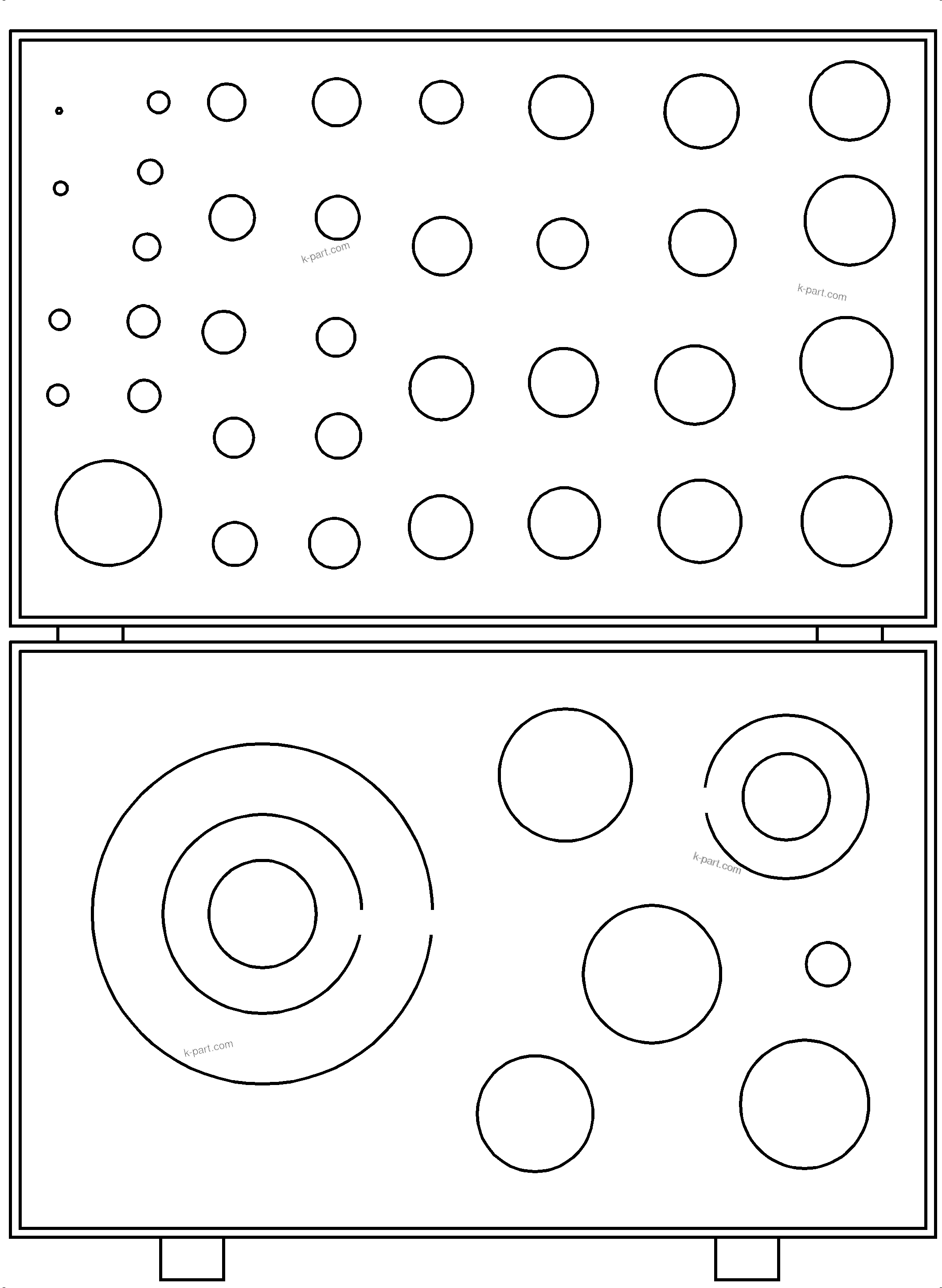 Komatsu parts book diagram for PC4000-6 S/N 08239: O-RING-KIT