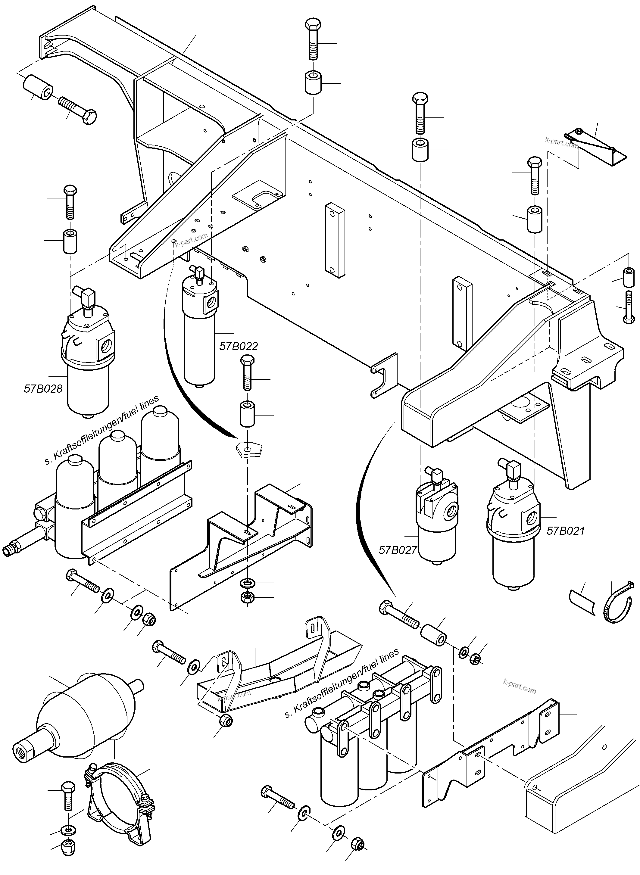 Komatsu parts book diagram for PC4000-6 S/N 08239: CONTROL- AND FILTER PLATE