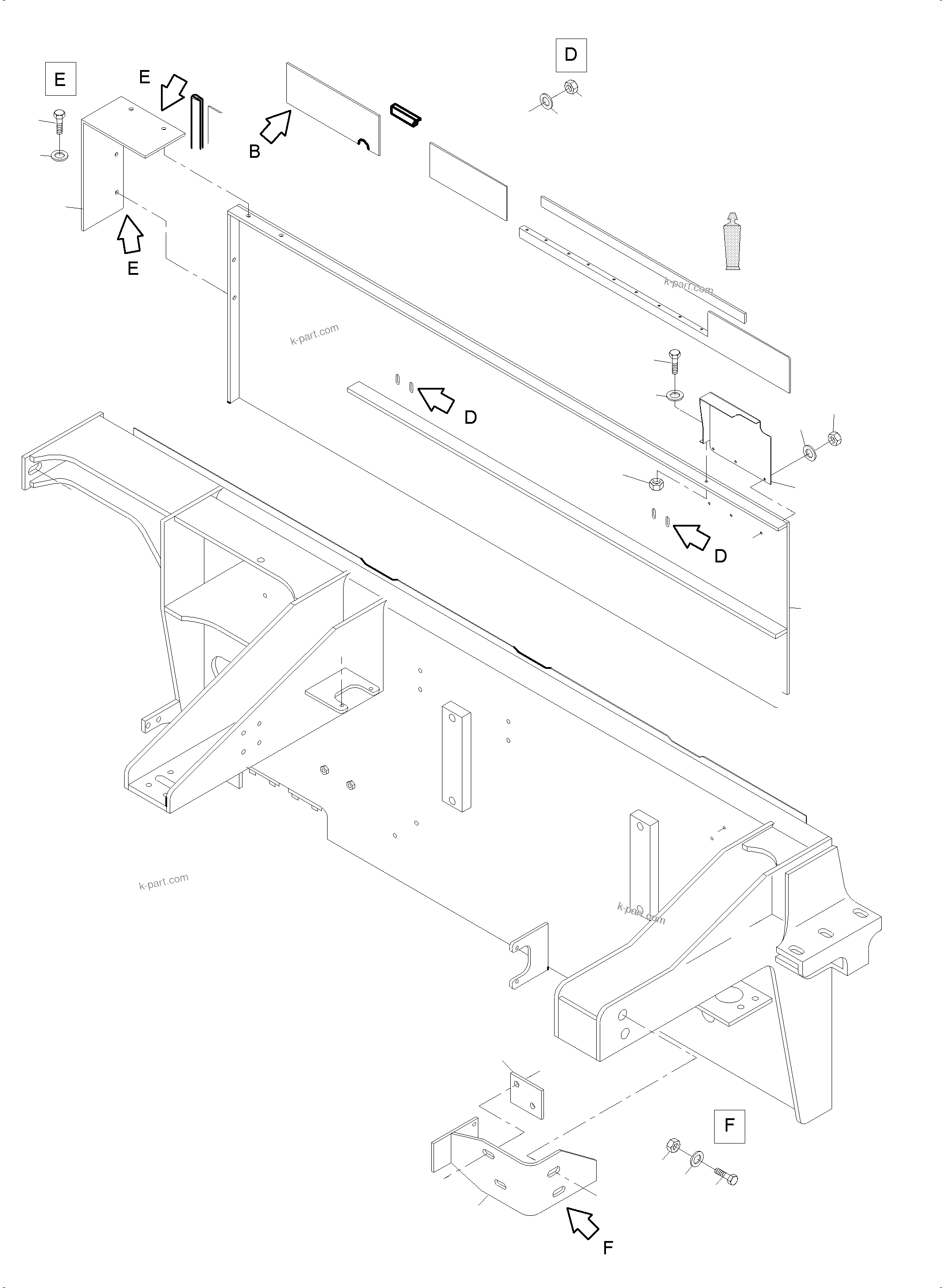 Komatsu parts book diagram for PC4000-6 S/N 08239: CONTROL- AND FILTER PLATE