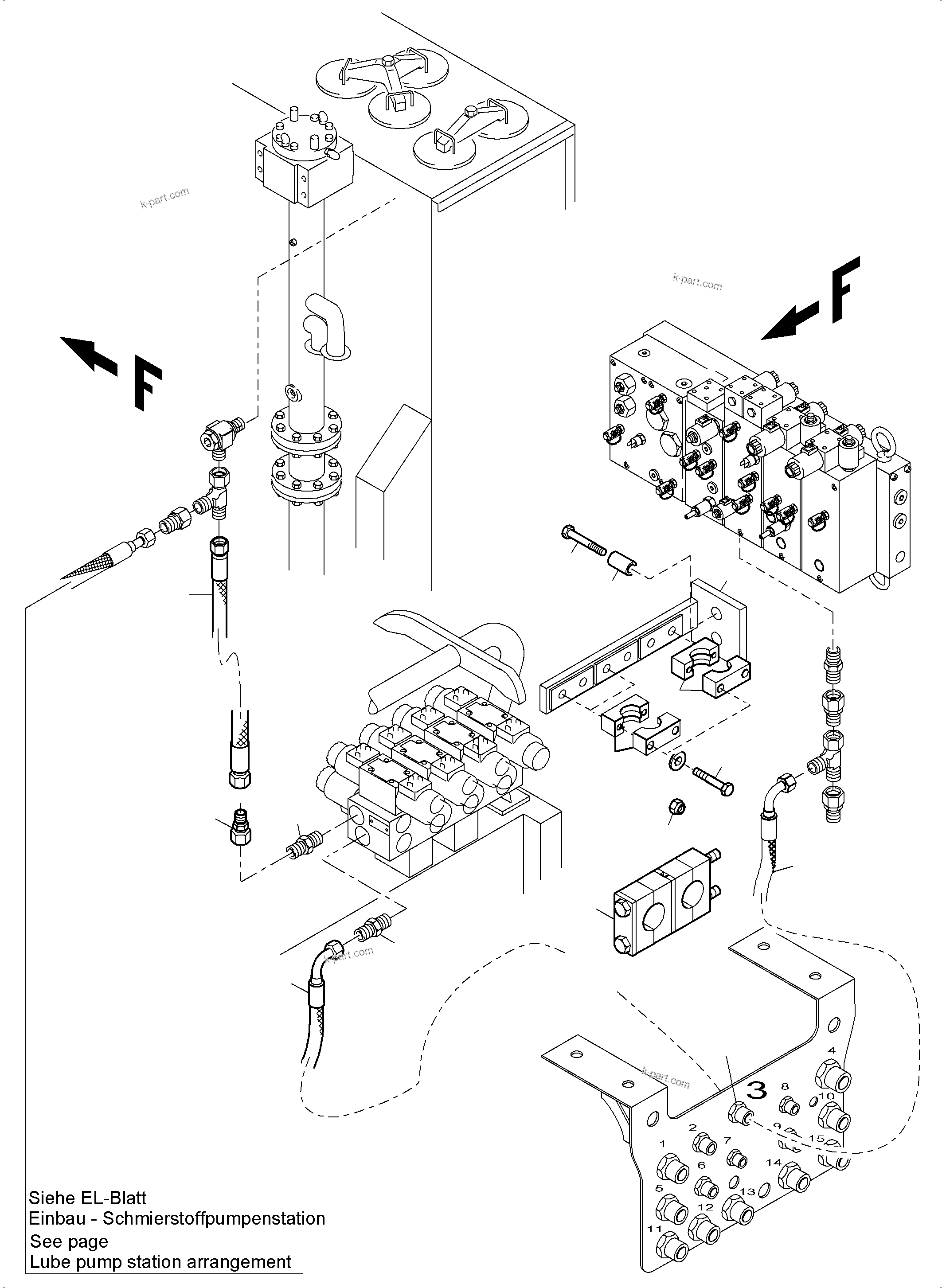 Komatsu parts book diagram for PC4000-6 S/N 08239: REMOTE CONTROL ARR.
