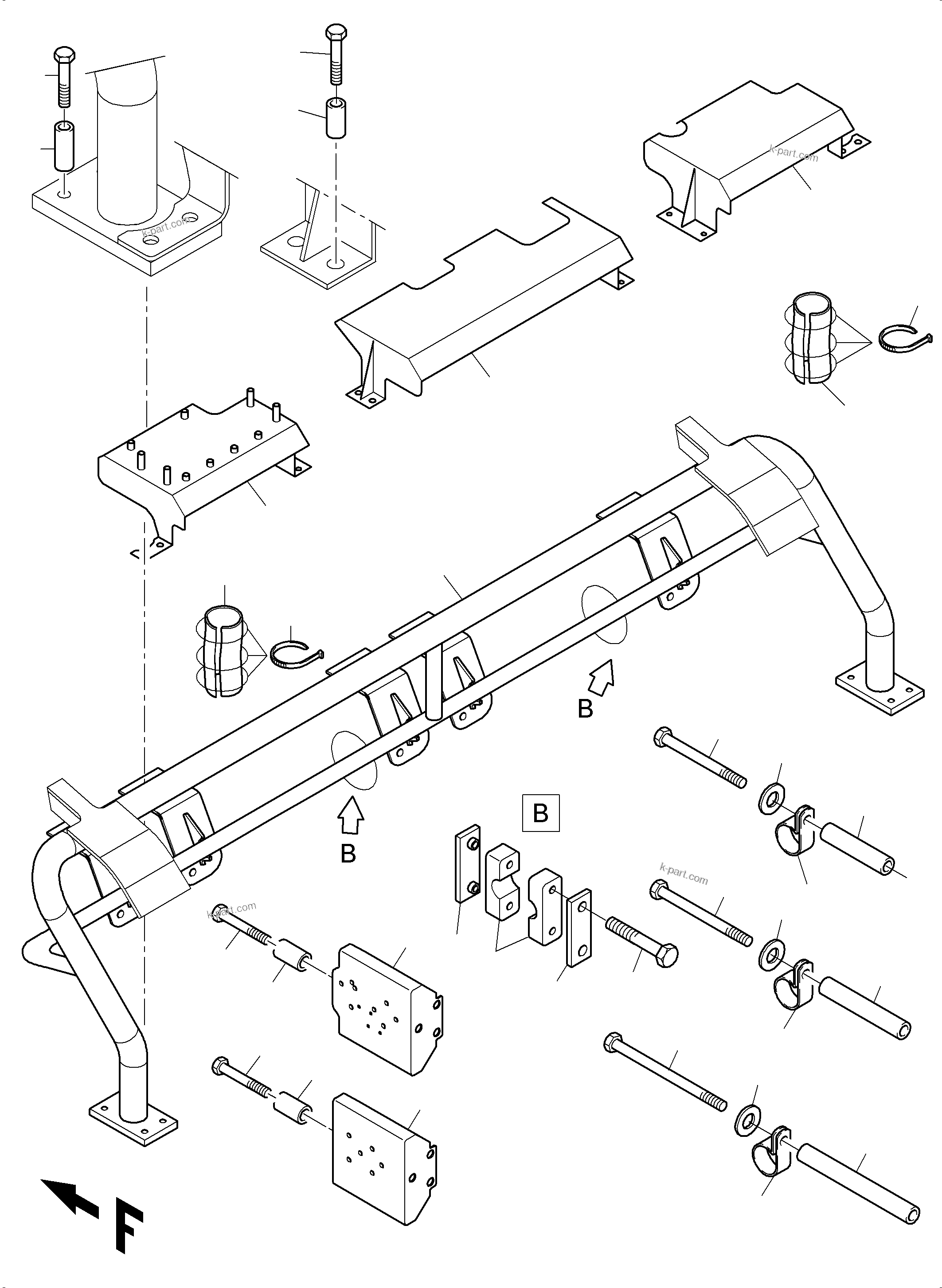 Komatsu parts book diagram for PC4000-6 S/N 08239: REMOTE CONTROL ARR.