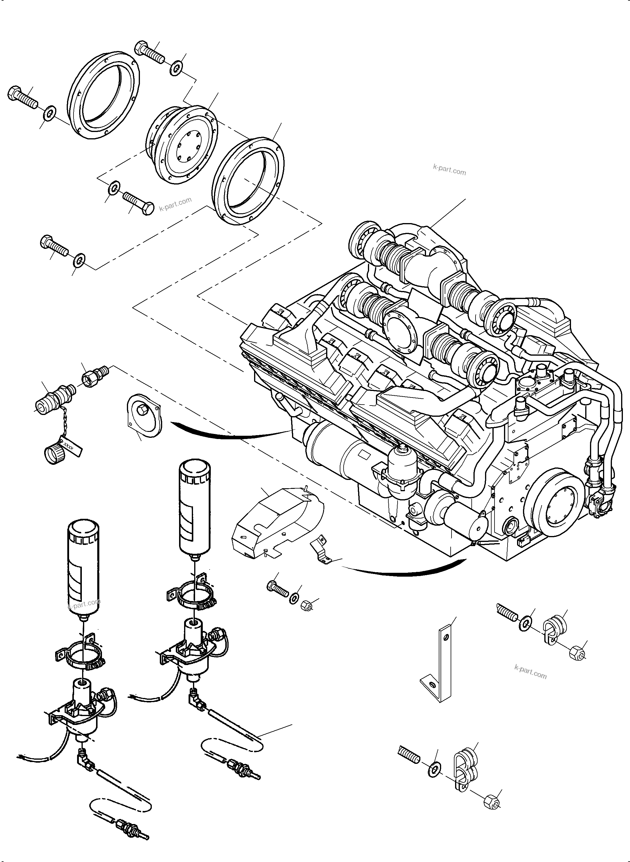 Komatsu parts book diagram for PC4000-6 S/N 08239: DRIVE ASSEMBLY