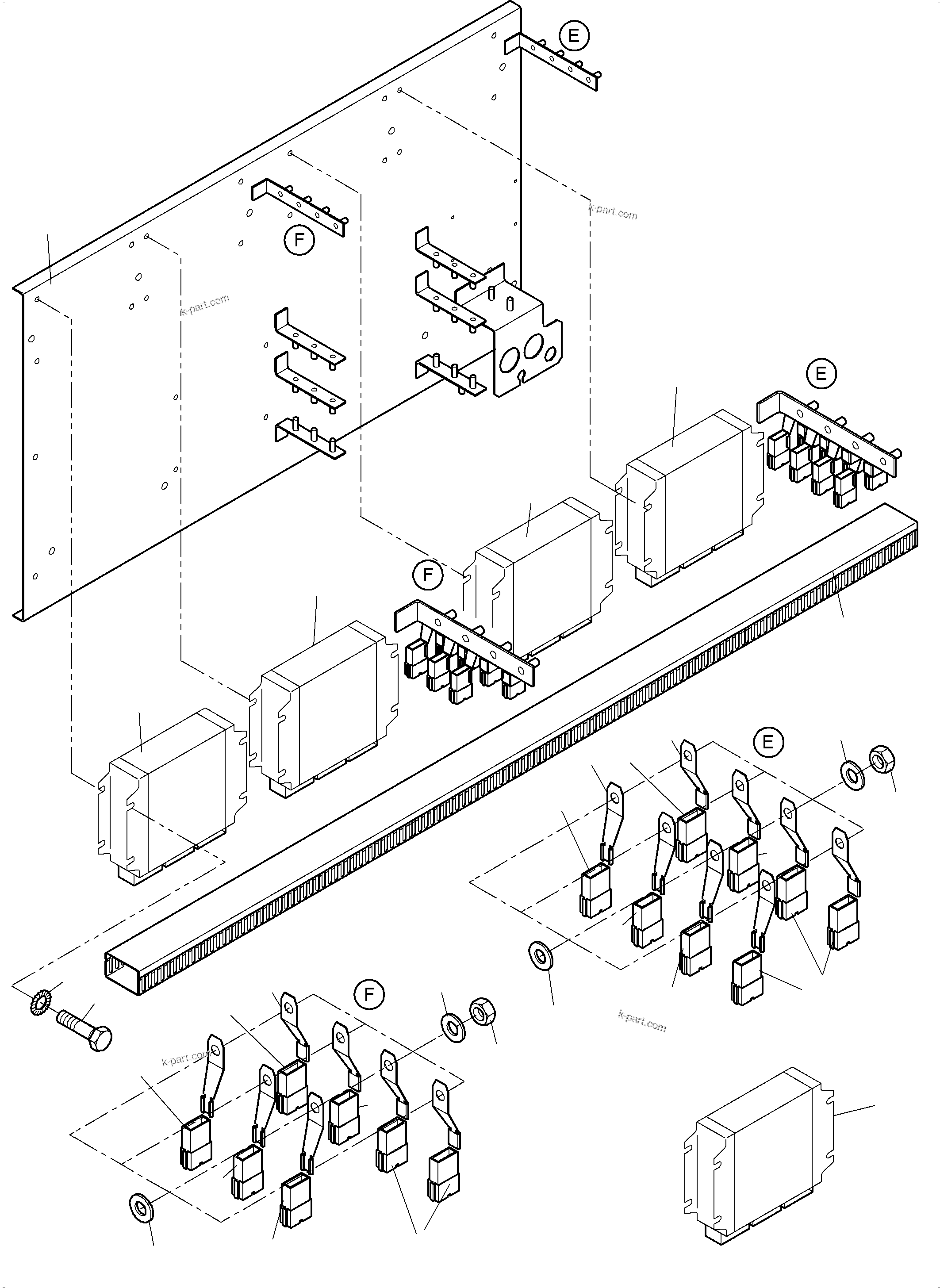 Komatsu parts book diagram for PC4000-6 S/N 08239: CONTROLLER-CAB SUPPORT-LOCATION 14