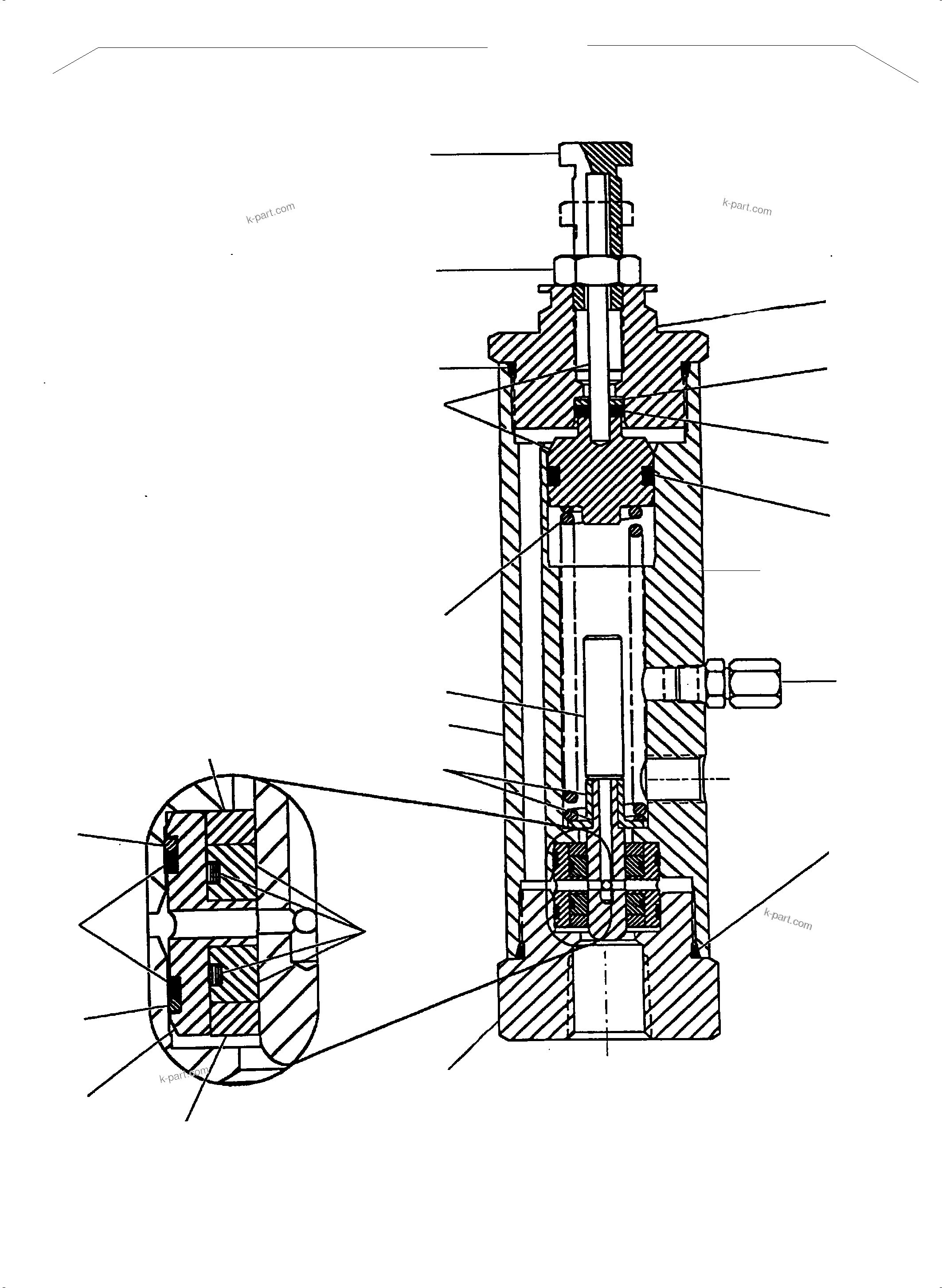 Komatsu parts book diagram for PC4000-6 S/N 08241: METERING VALVE