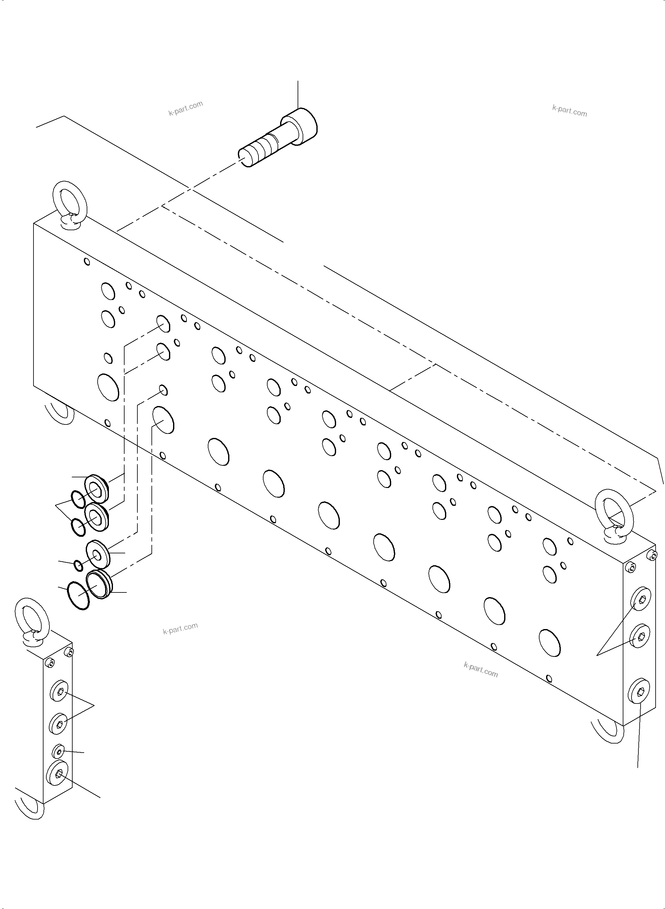 Komatsu parts book diagram for PC4000-6 S/N 08241: BASE PLATE