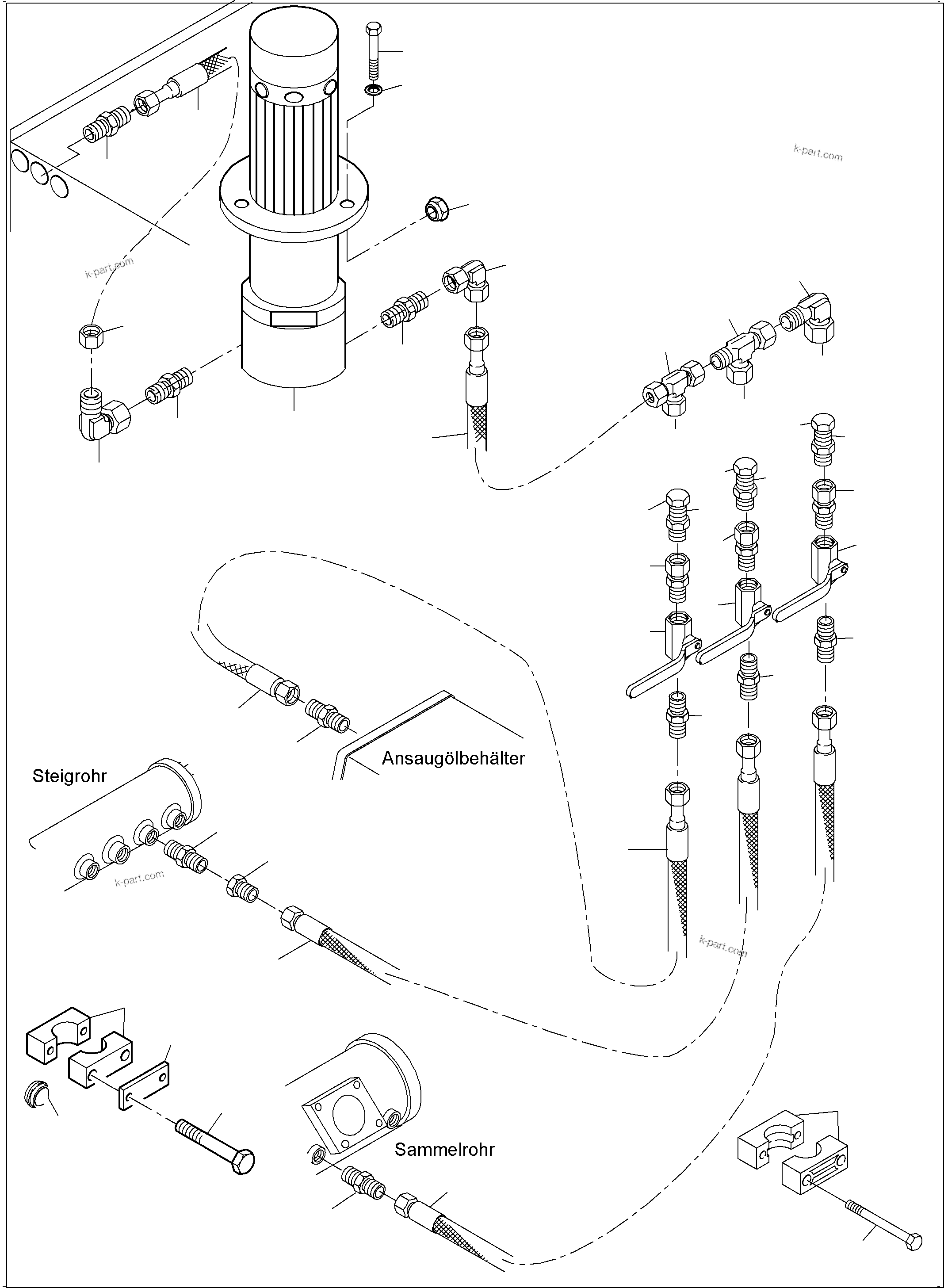 Komatsu parts book diagram for PC4000-6 S/N 08241: TRANSFUSING PUMP, MOUNTING