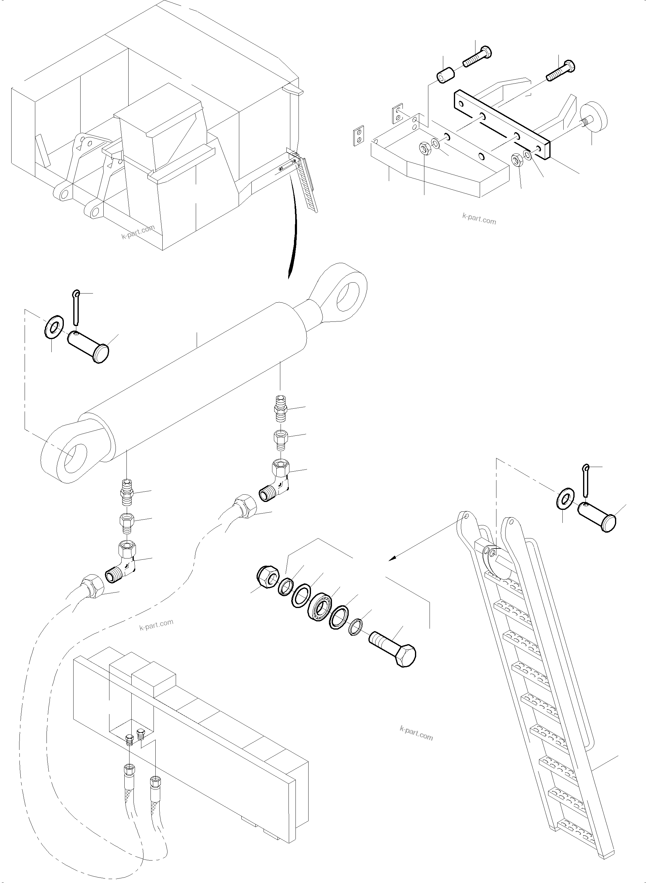 Komatsu parts book diagram for PC4000-6 S/N 08241: STEPS
