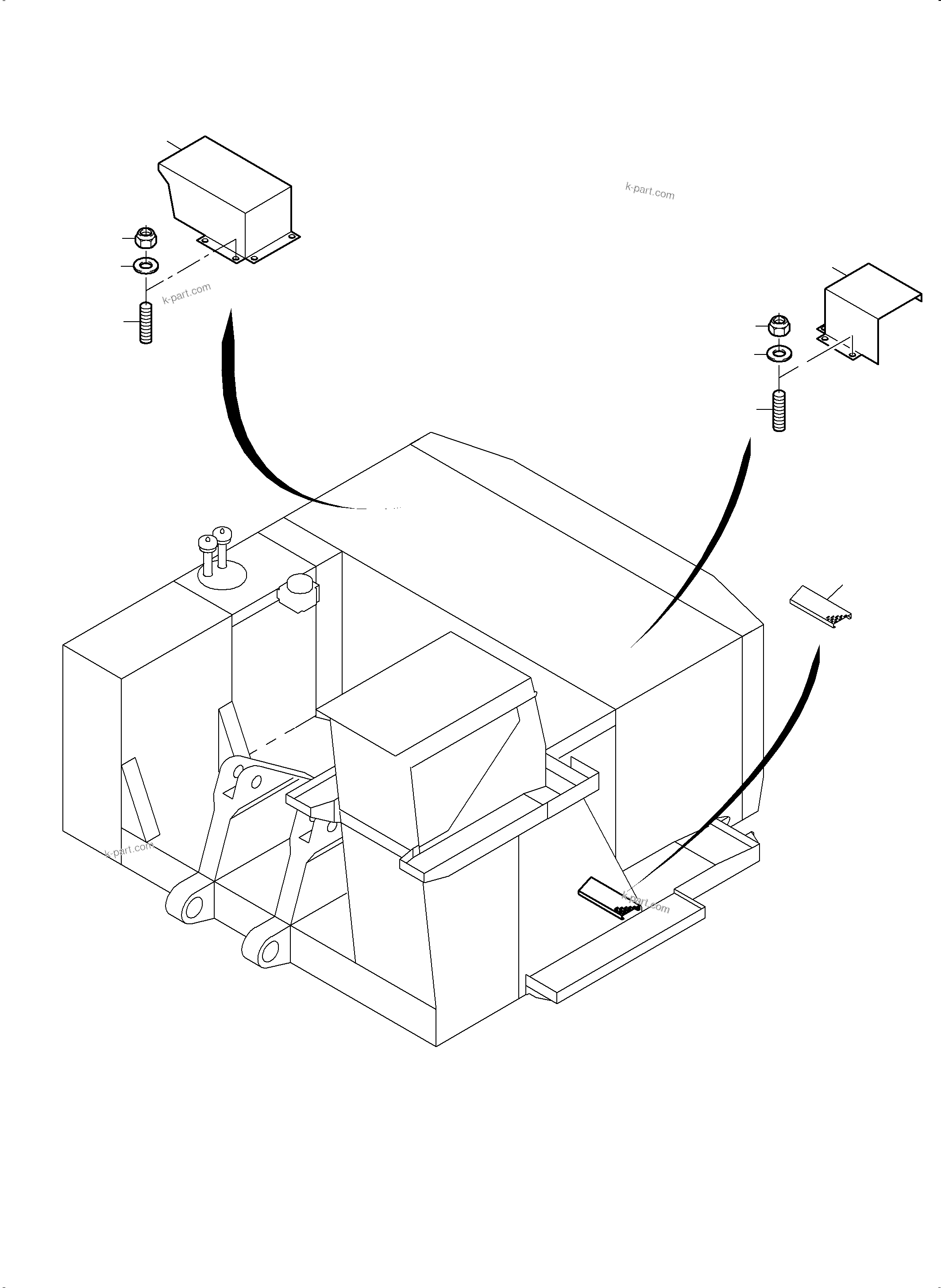 Komatsu parts book diagram for PC4000-6 S/N 08241: PLATFORM + ROOF WALK