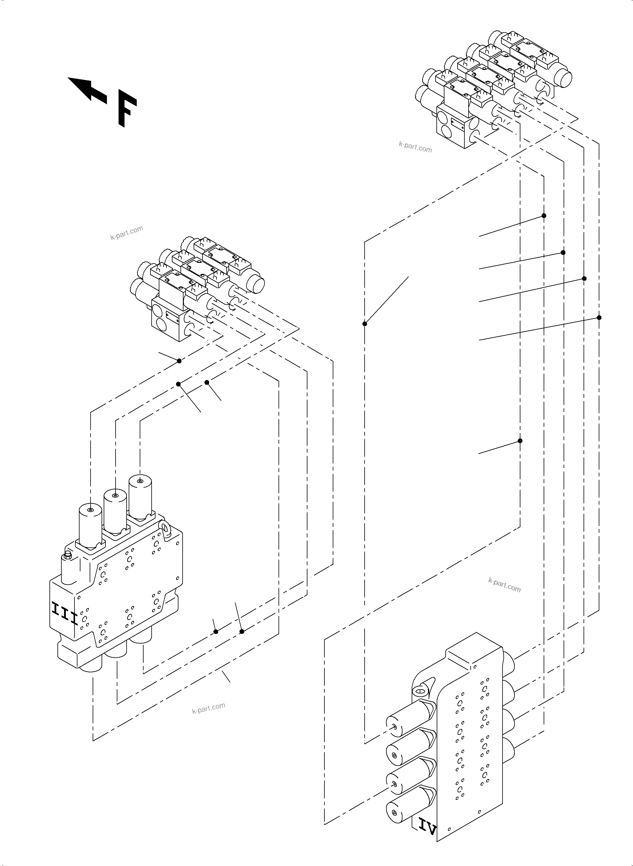 Komatsu parts book diagram for PC4000-6 S/N 08241: REMOT CONTROL MAINFOLD ARR.
