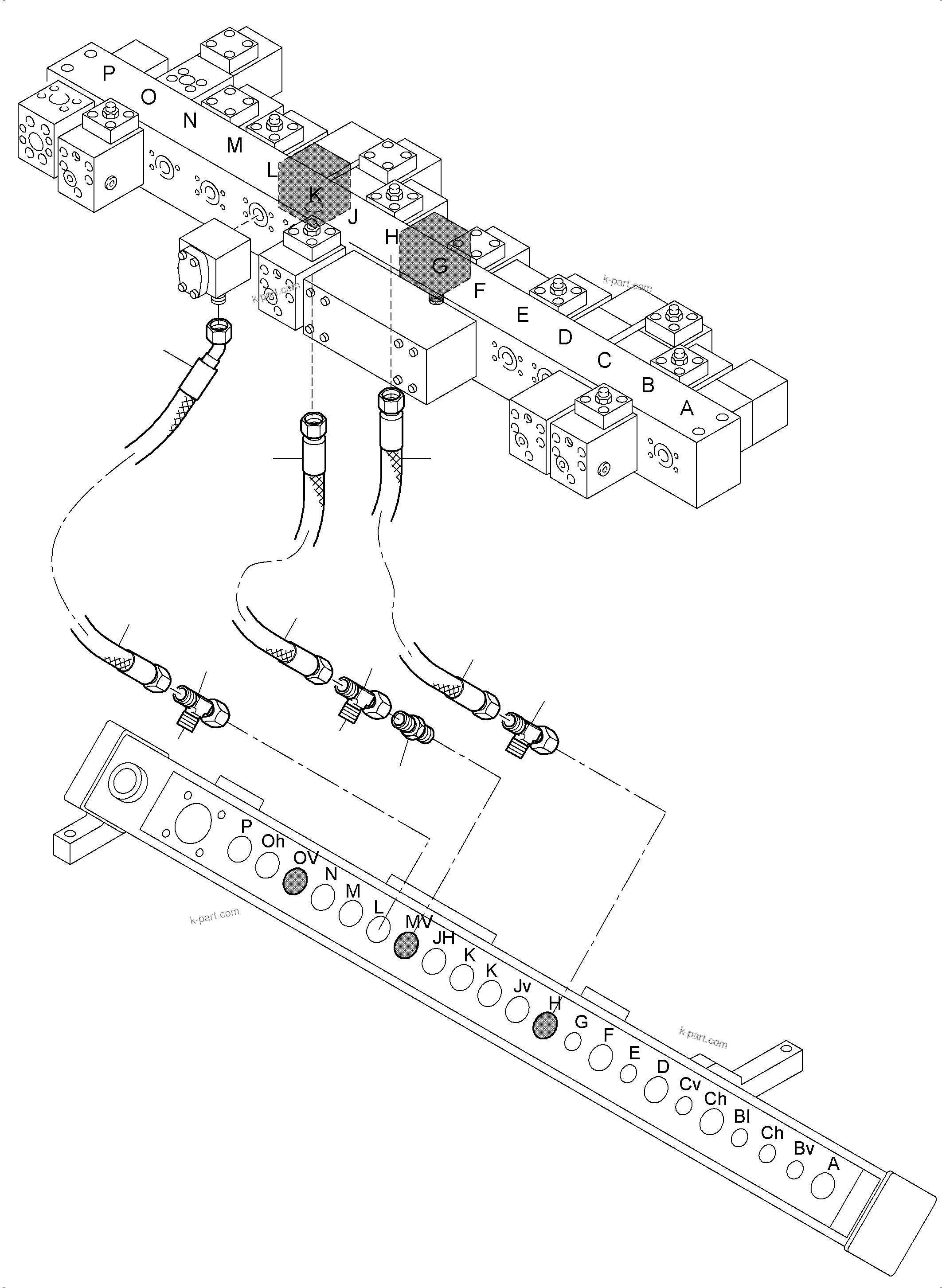 Komatsu parts book diagram for PC4000-6 S/N 08241: FLOAT POSITION