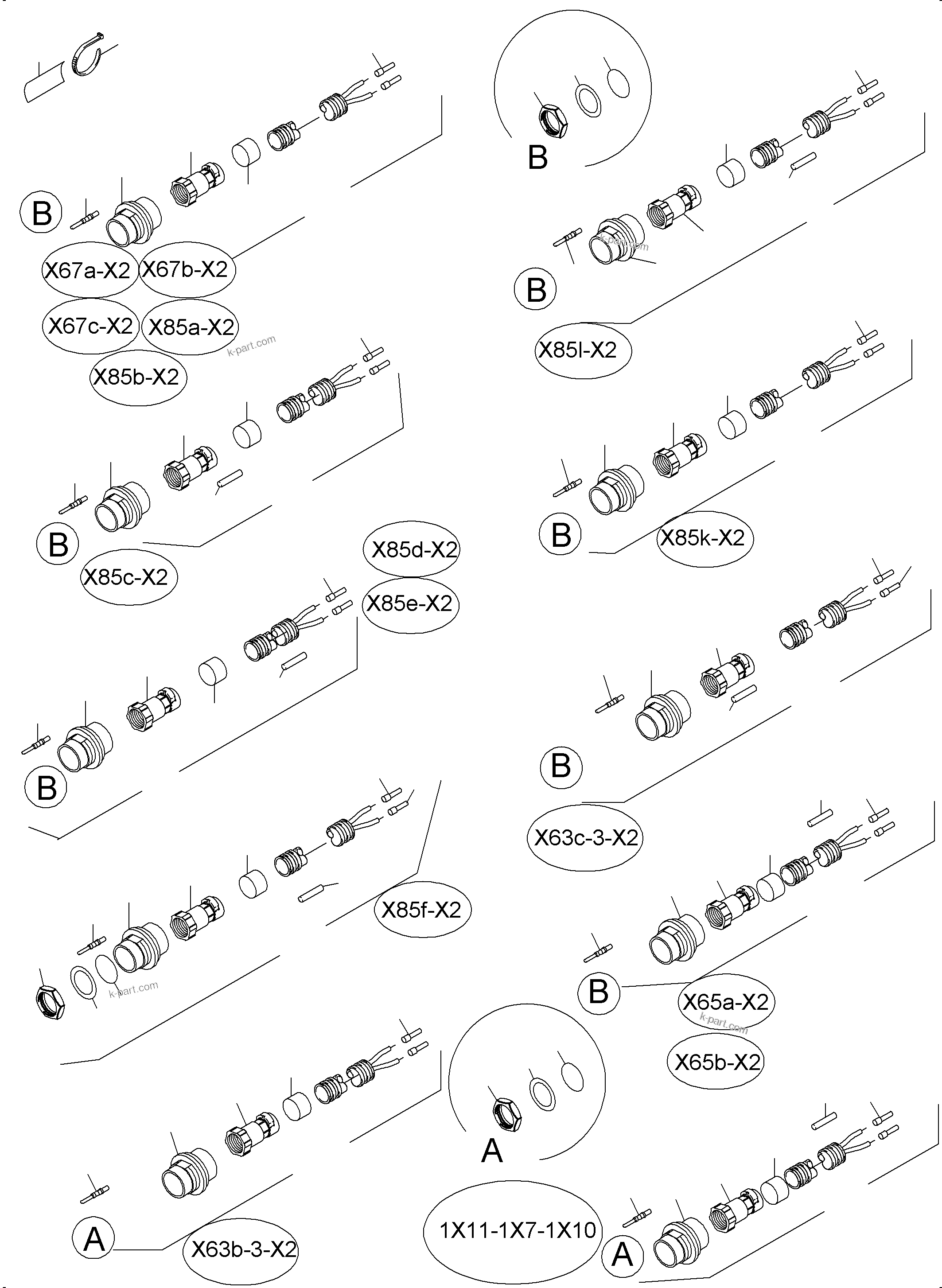 Komatsu parts book diagram for PC4000-6 S/N 08241: ELECTIC - CAB SUPPORT