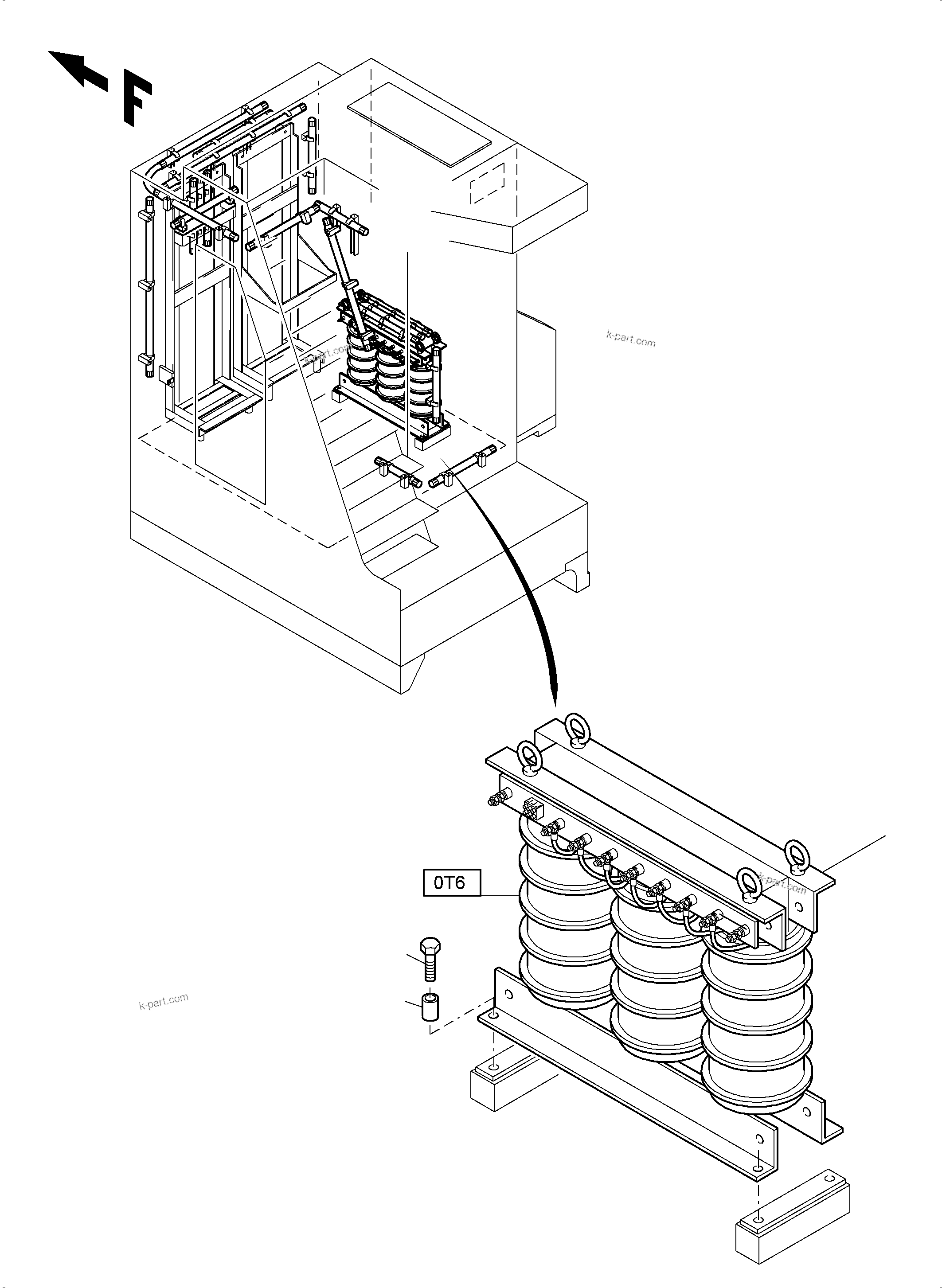Komatsu parts book diagram for PC4000-6 S/N 08241: SWITCH CABINET (MS)
