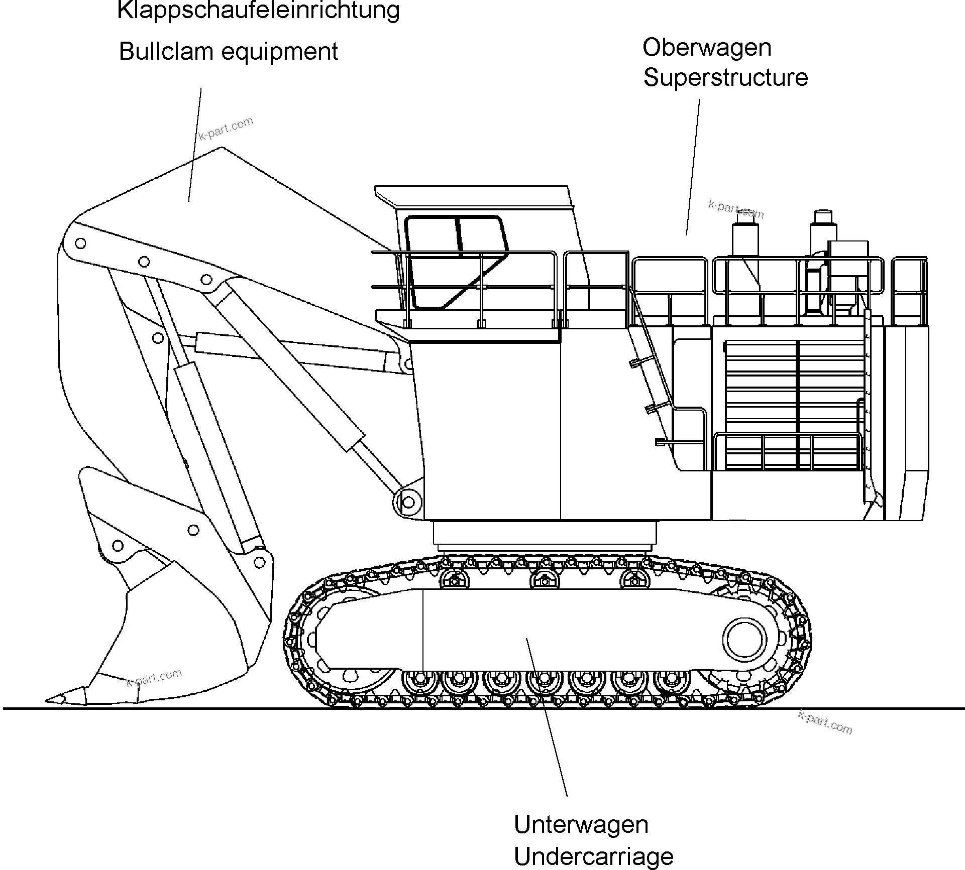 Komatsu parts book diagram for PC4000-6 S/N 08248: 