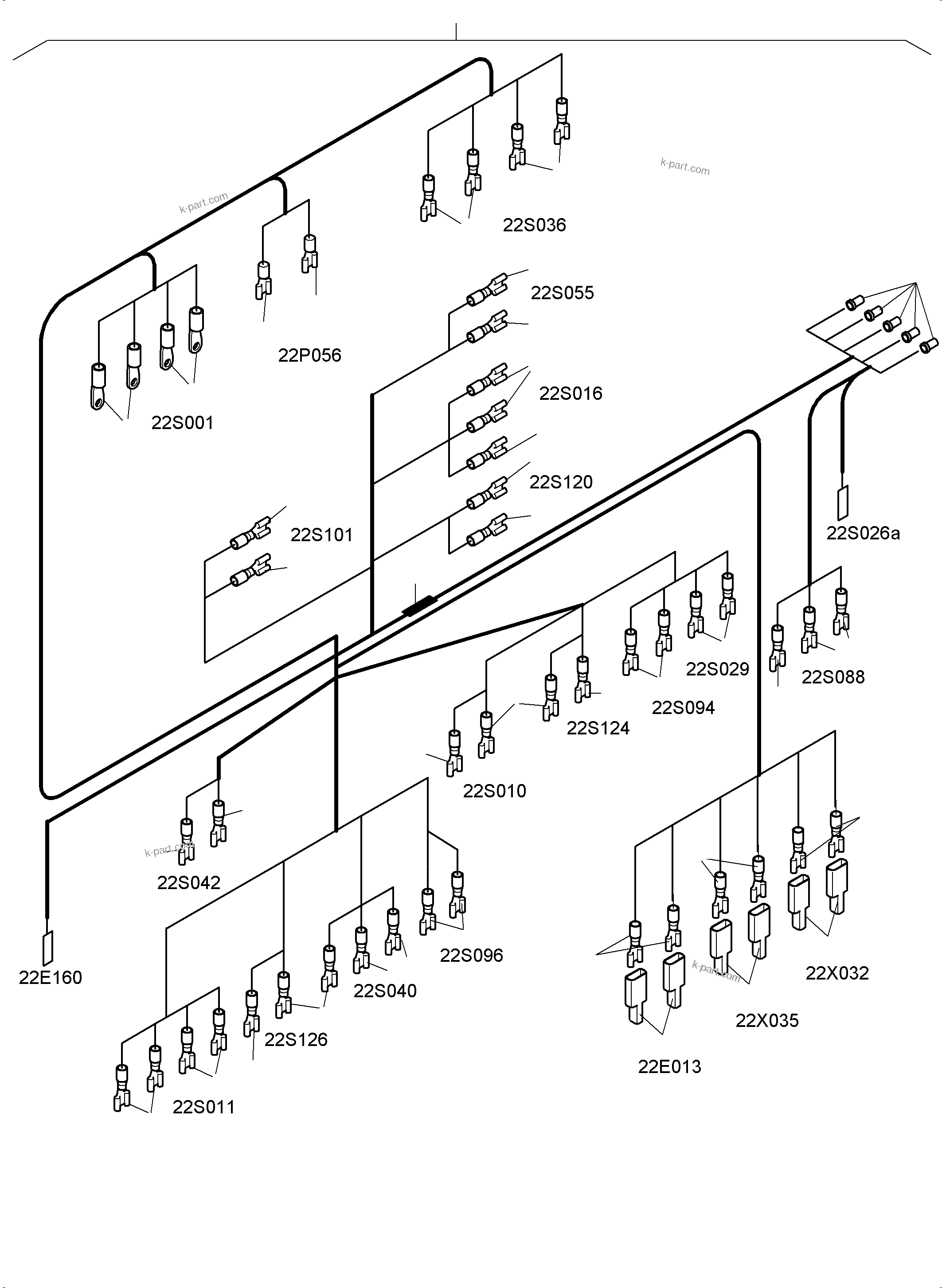 Komatsu parts book diagram for PC4000-6 S/N 08248: CABIN-HARNESSES-ELECTRIC
