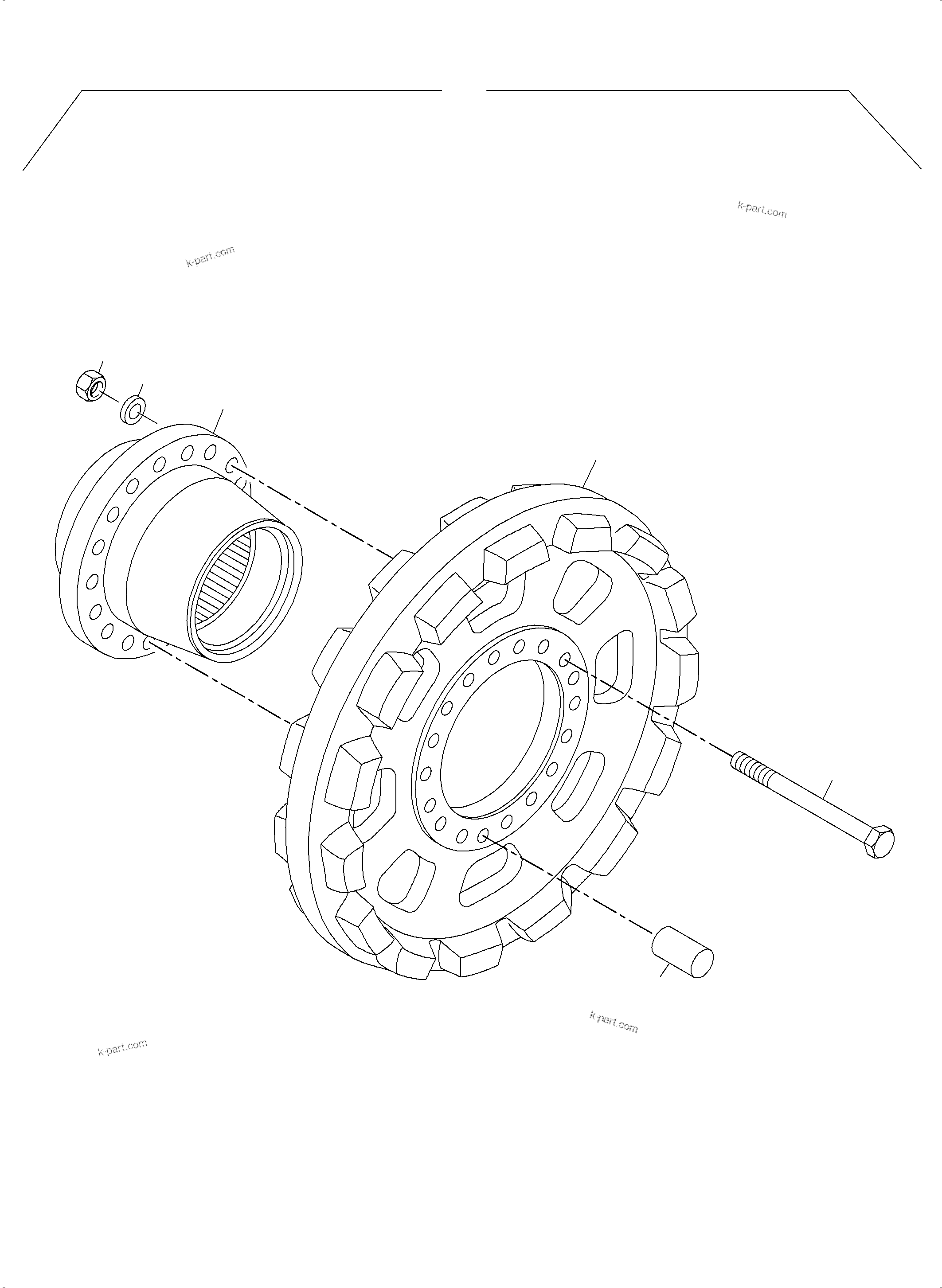Komatsu parts book diagram for PC4000-6 S/N 08248: DRIVE SPROCKET