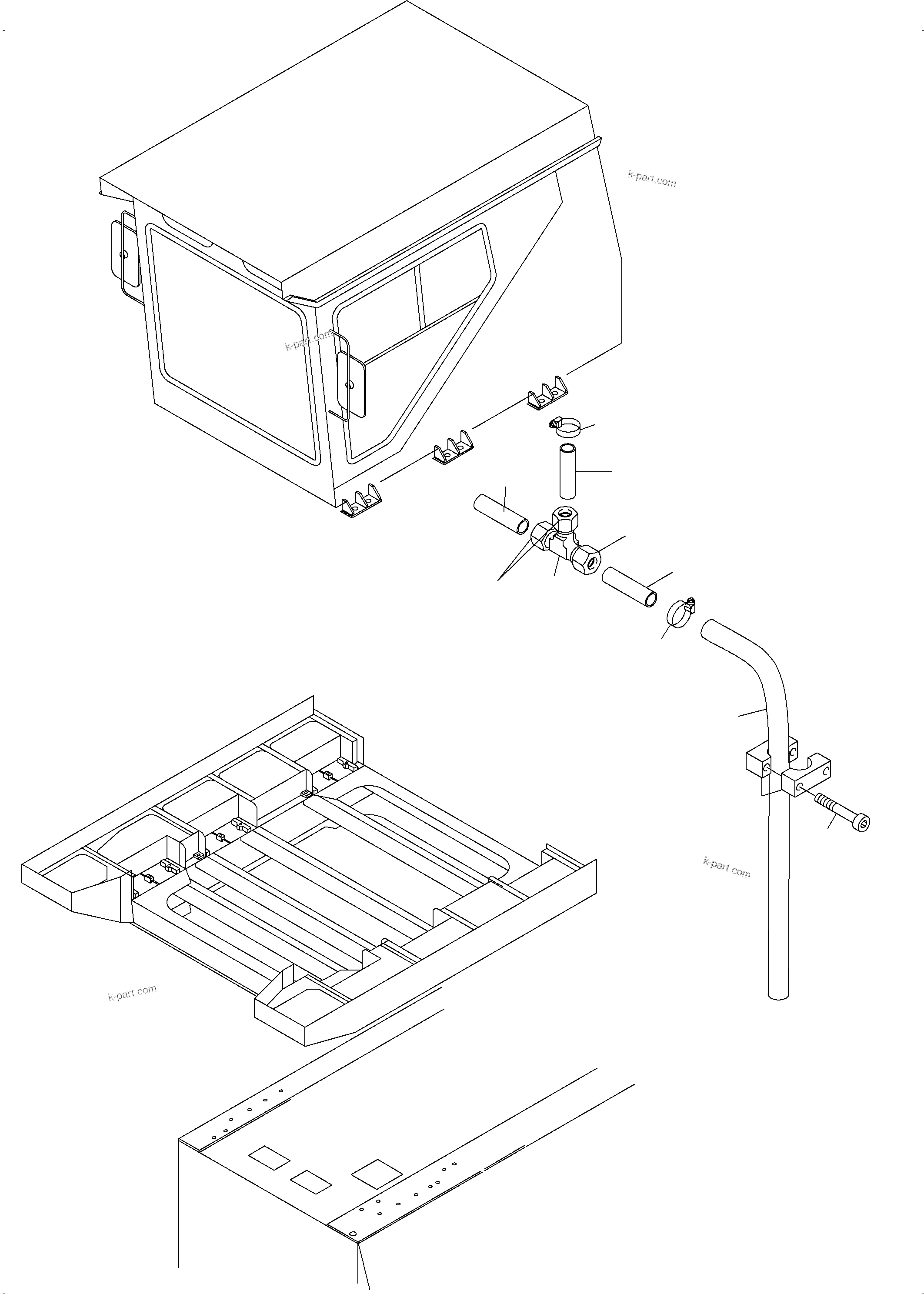 Komatsu parts book diagram for PC4000-6 S/N 08248: OPERATORґS CAB ARR.