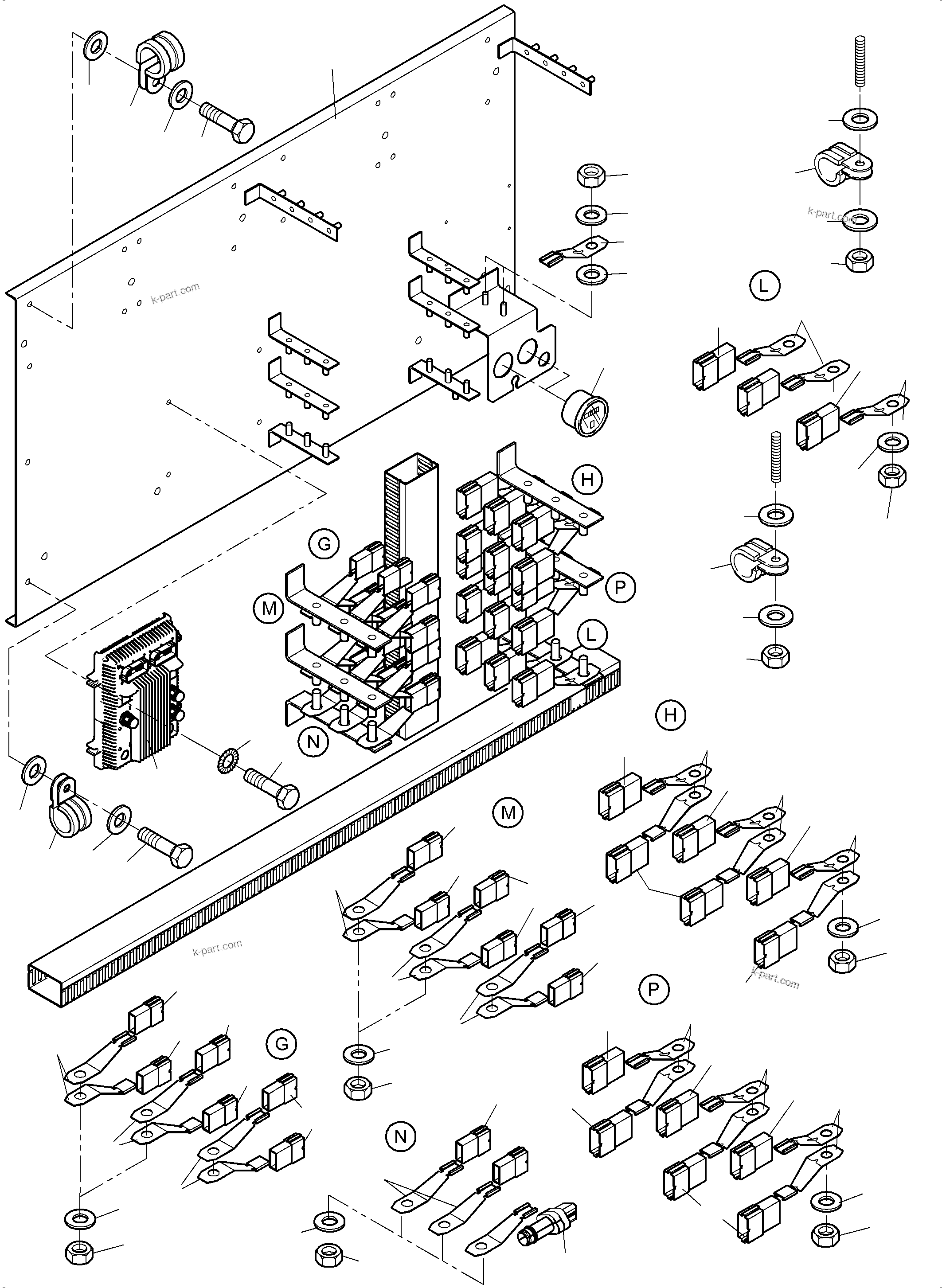 Komatsu parts book diagram for PC4000-6 S/N 08248: CONTROLLER-CAB SUPPORT-LOCATION 14