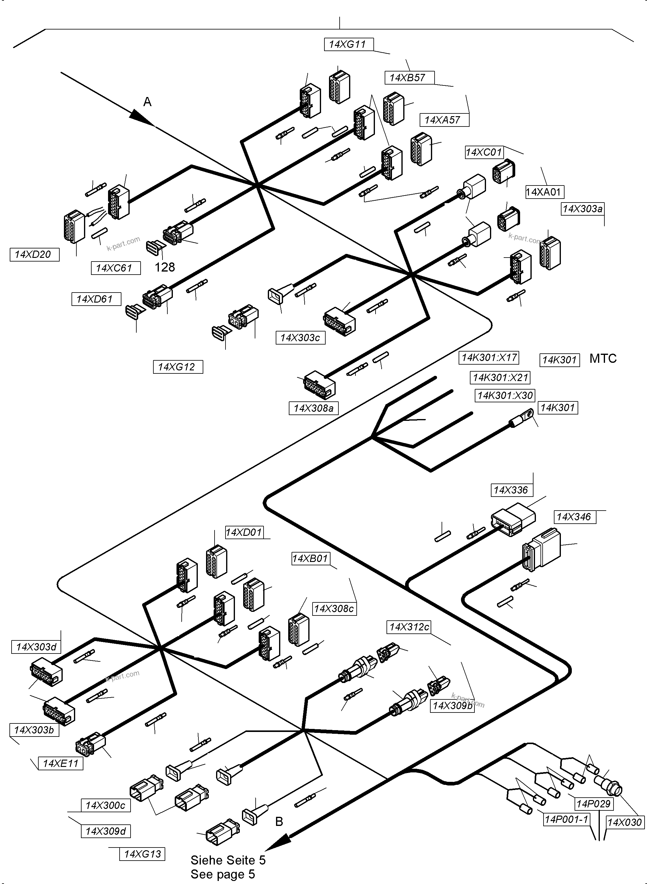 Komatsu parts book diagram for PC4000-6 S/N 08248: ELECTRIC - CAB SUPPORT