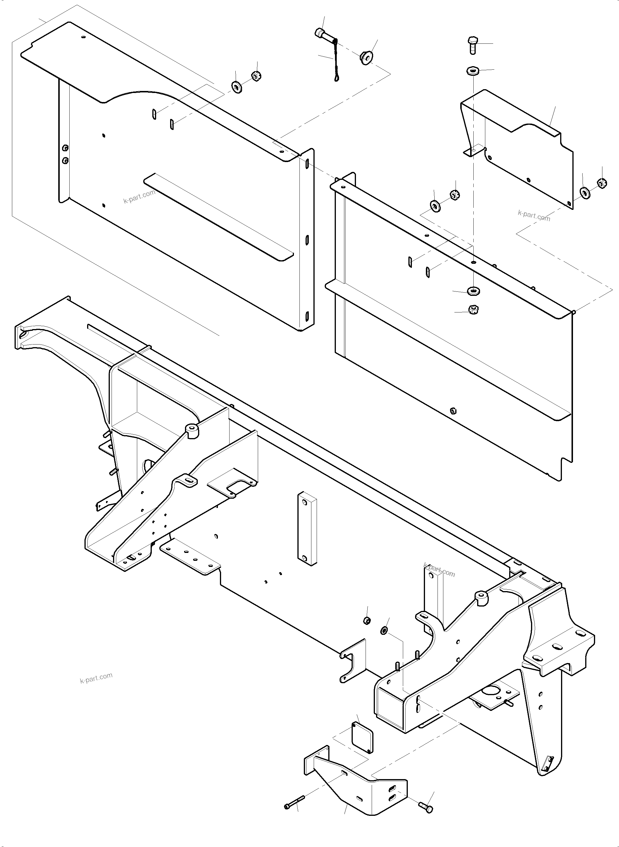 Komatsu parts book diagram for PC4000-6 S/N 08248: CONTROL- AND FILTER PLATE