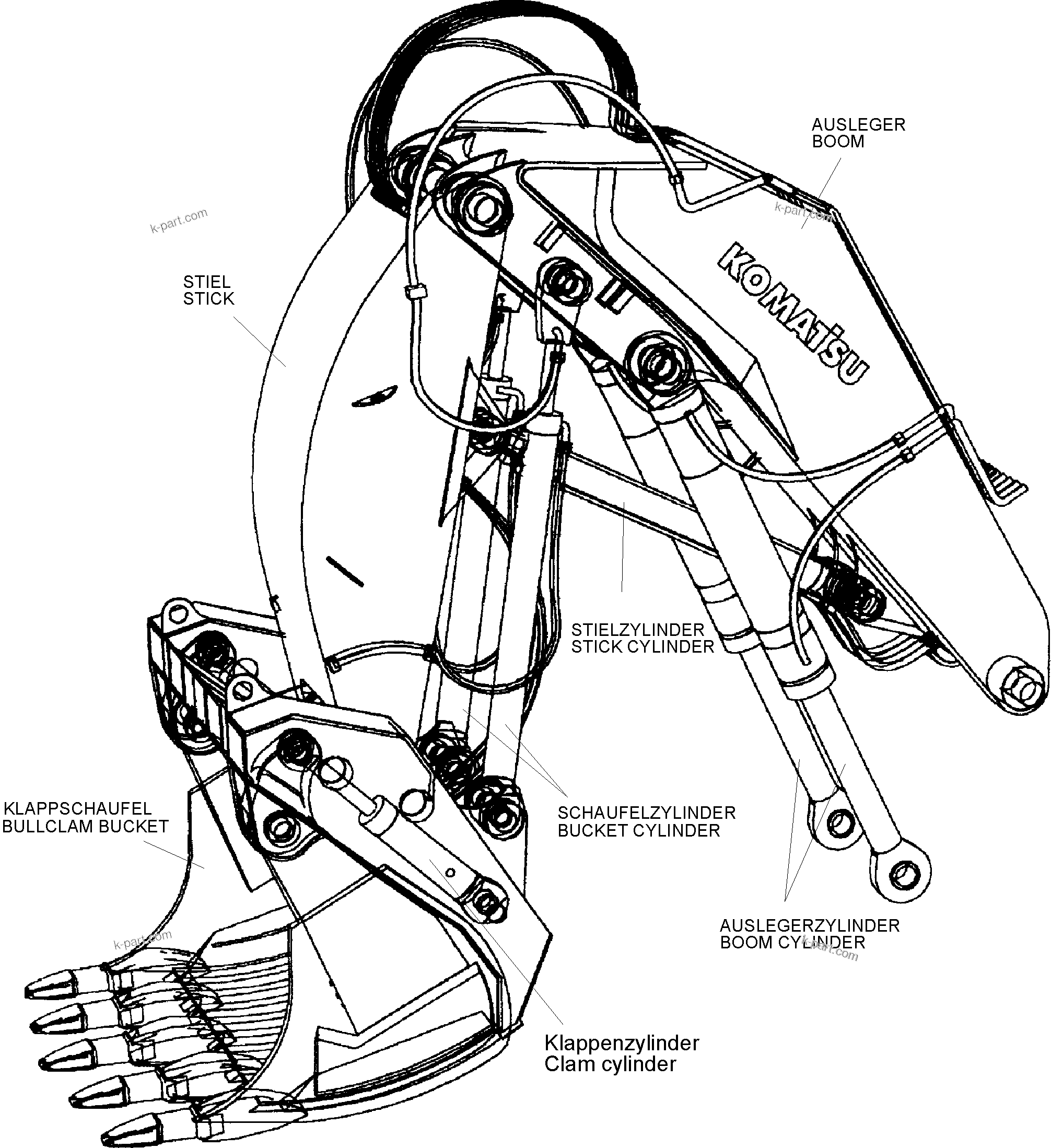 Komatsu parts book diagram for PC4000-6E S/N 08265: 