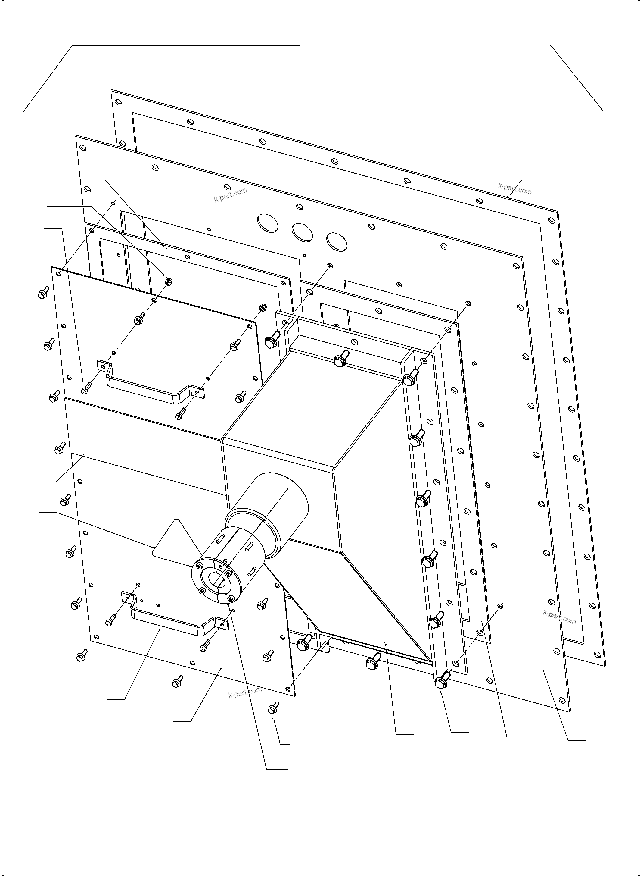 Komatsu parts book diagram for PC4000-6E S/N 08265: HOOD ASSY.